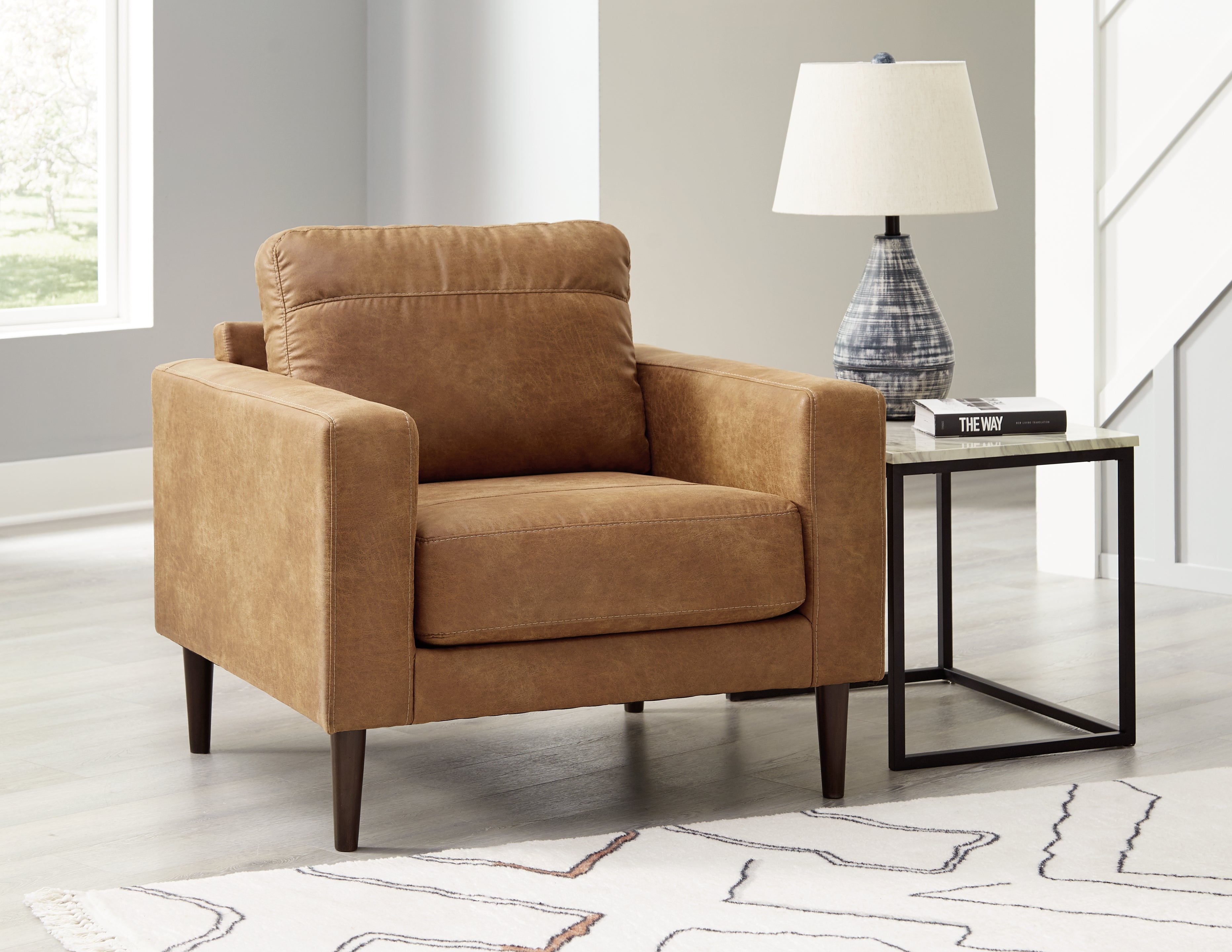 Leasing Furniture - Ashley Furniture - Telora Living Room - Chair / Caramel - 4100220