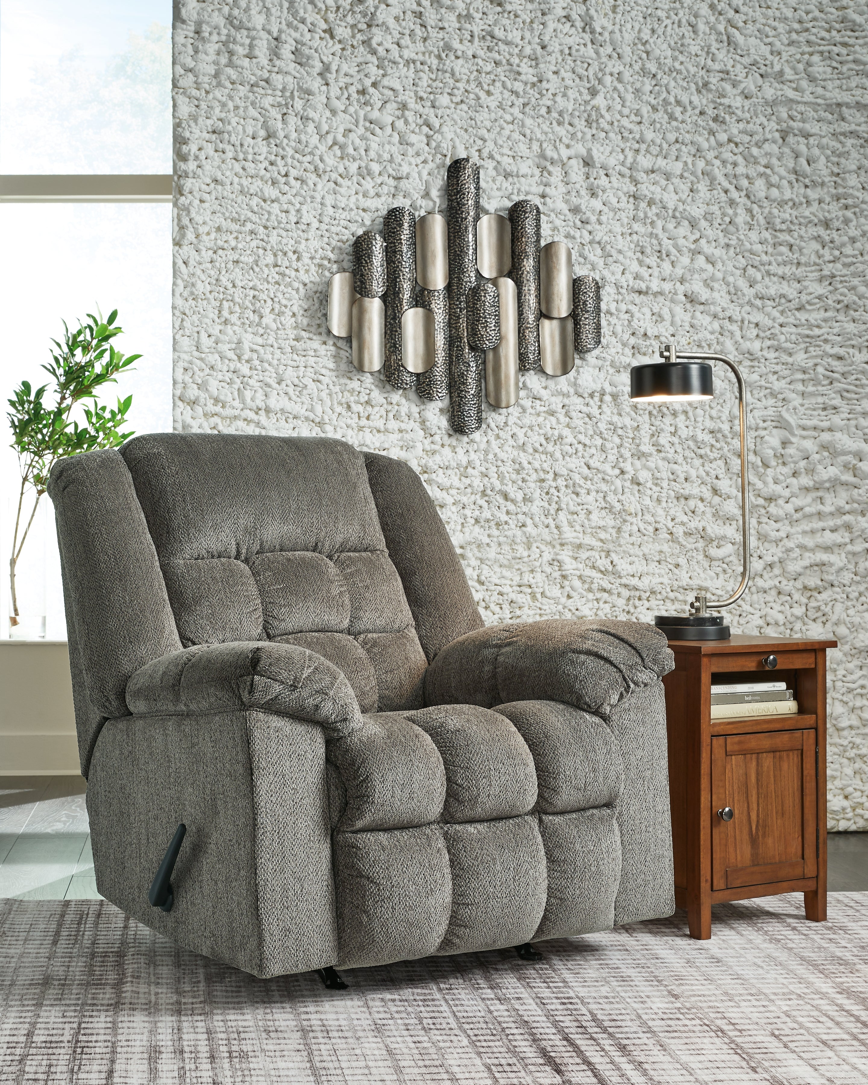 Leasing Furniture - Ashley Furniture - Kegler Living Room - Rocker Recliner / Putty - 4450425