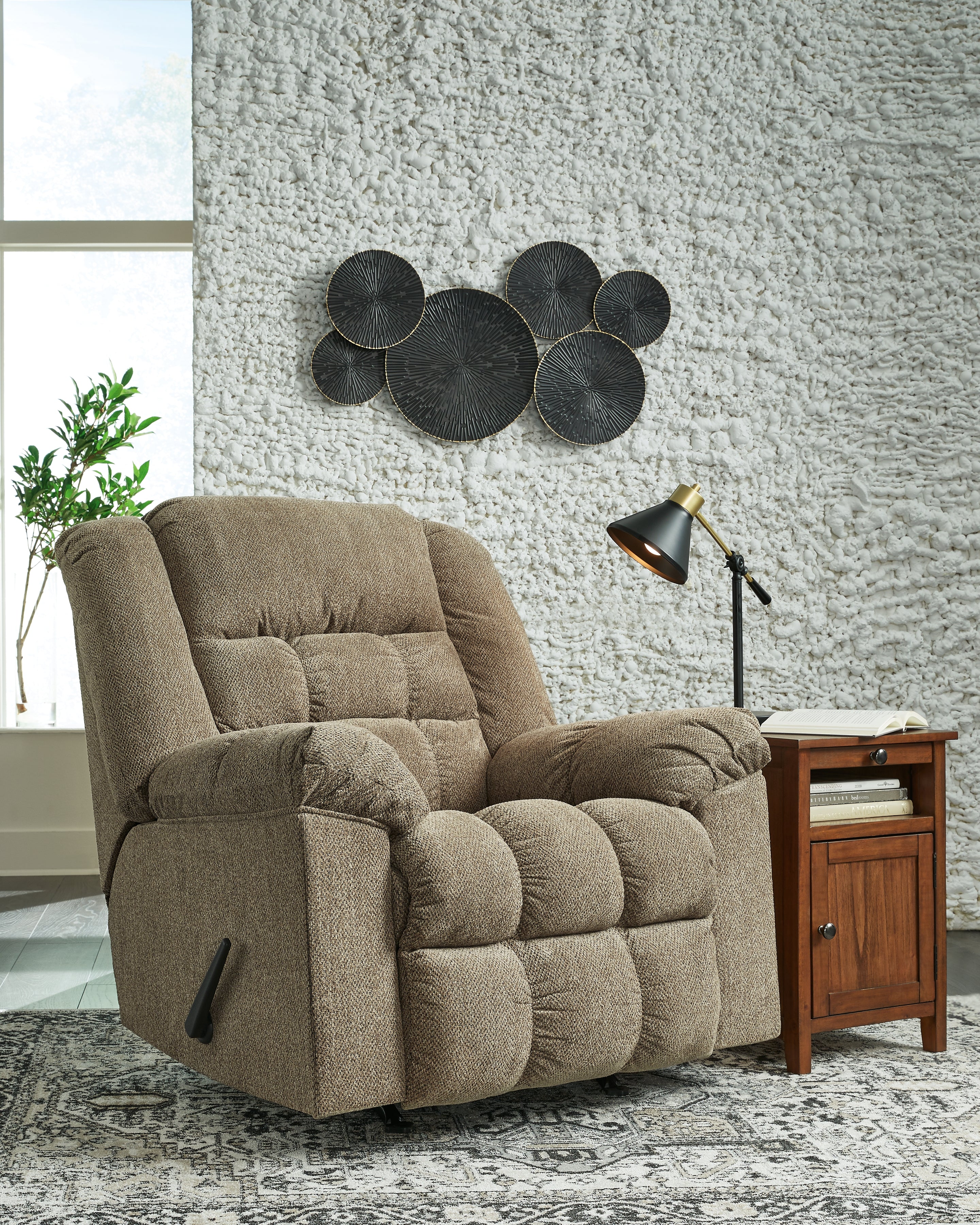 Leasing Furniture - Ashley Furniture - Kegler Living Room - Rocker Recliner / Putty - 4450425