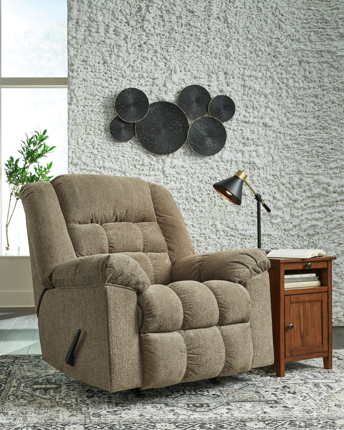 Leasing Furniture - Ashley Furniture - Kegler Living Room - Rocker Recliner / Putty - 4450425