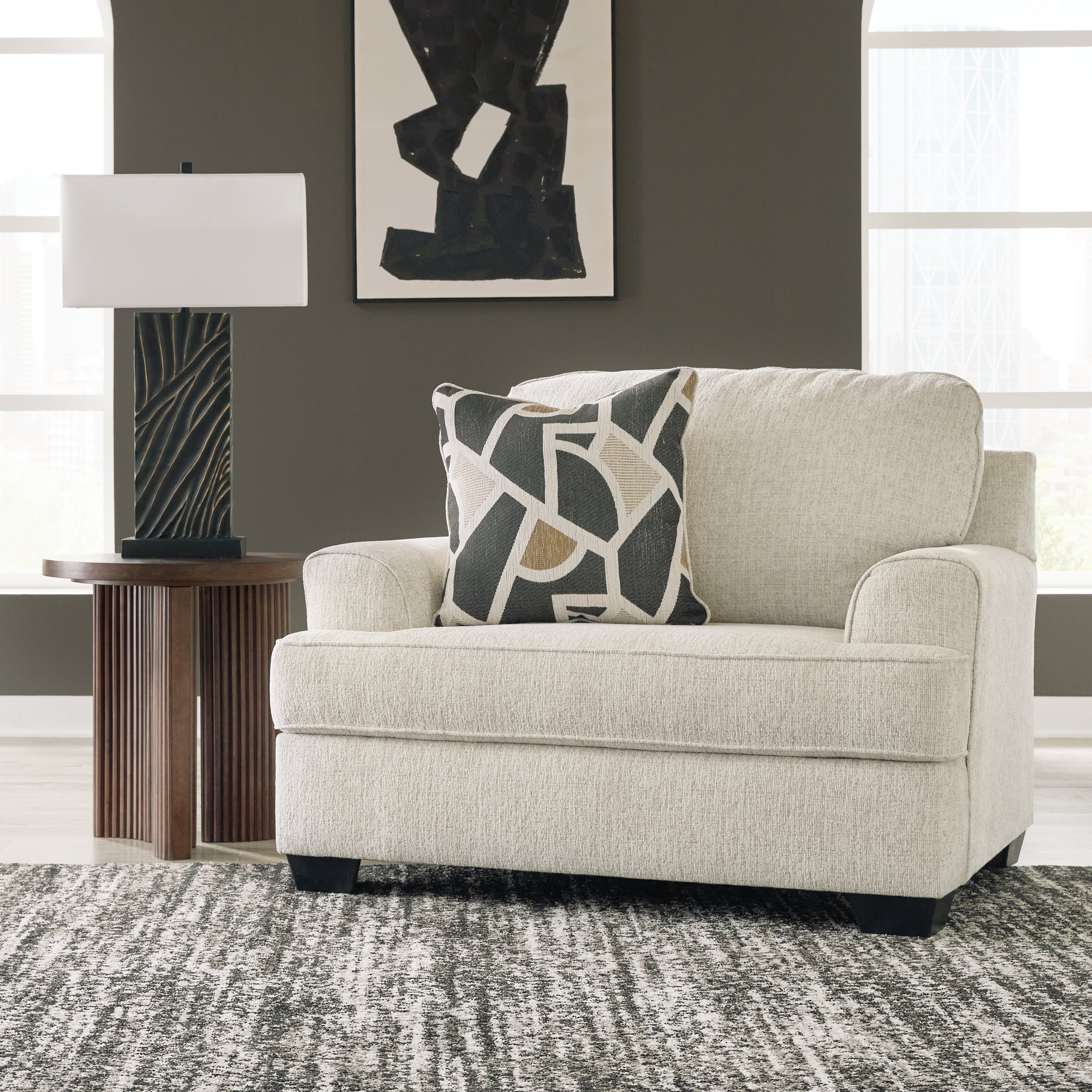 Leasing Furniture - Ashley Furniture - Heartcort Living Room - Chair and a Half / Quartz - 4460423