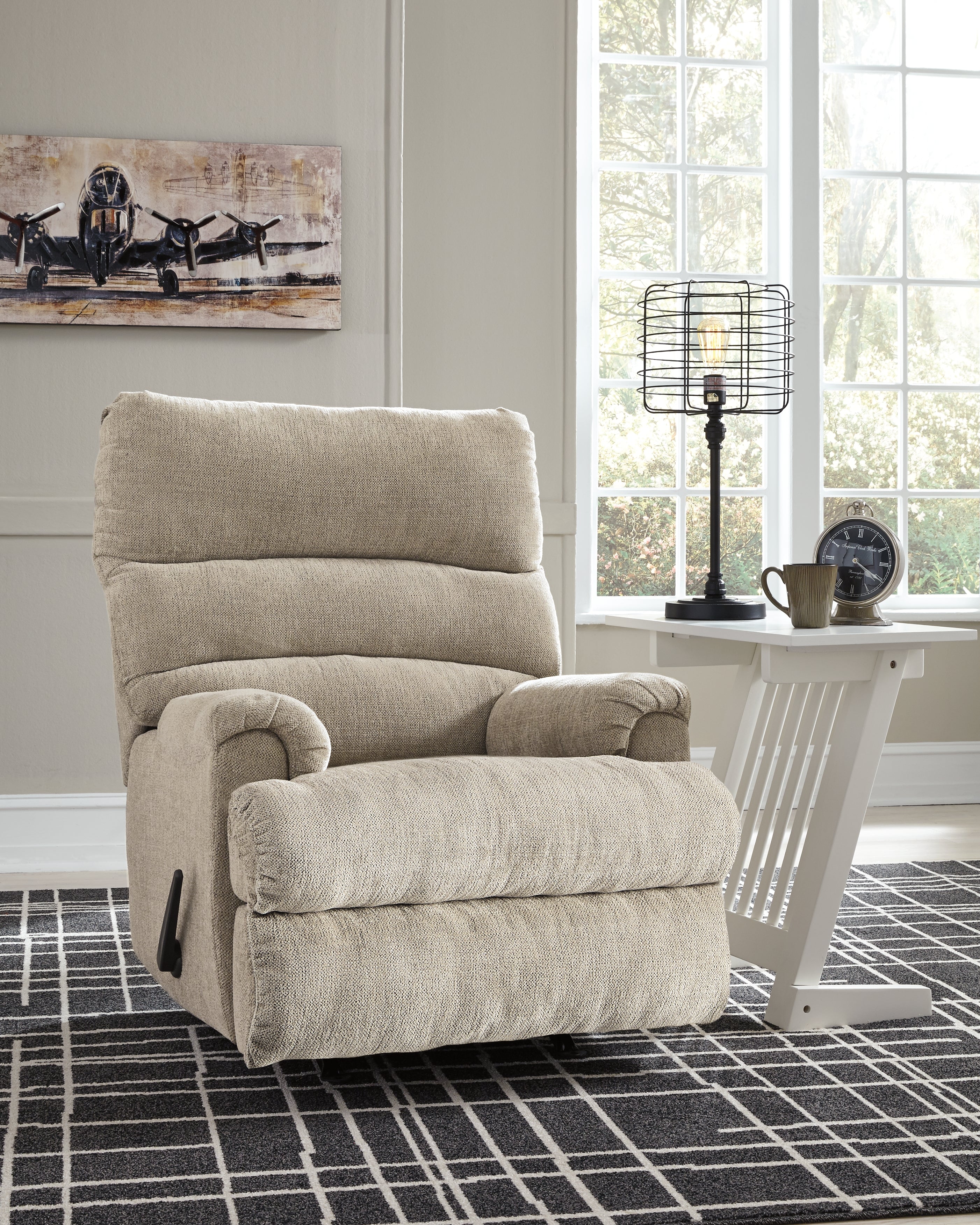 Leasing Furniture - Ashley Furniture - Man Fort Living Room - Rocker Recliner / Dusk - 4660425