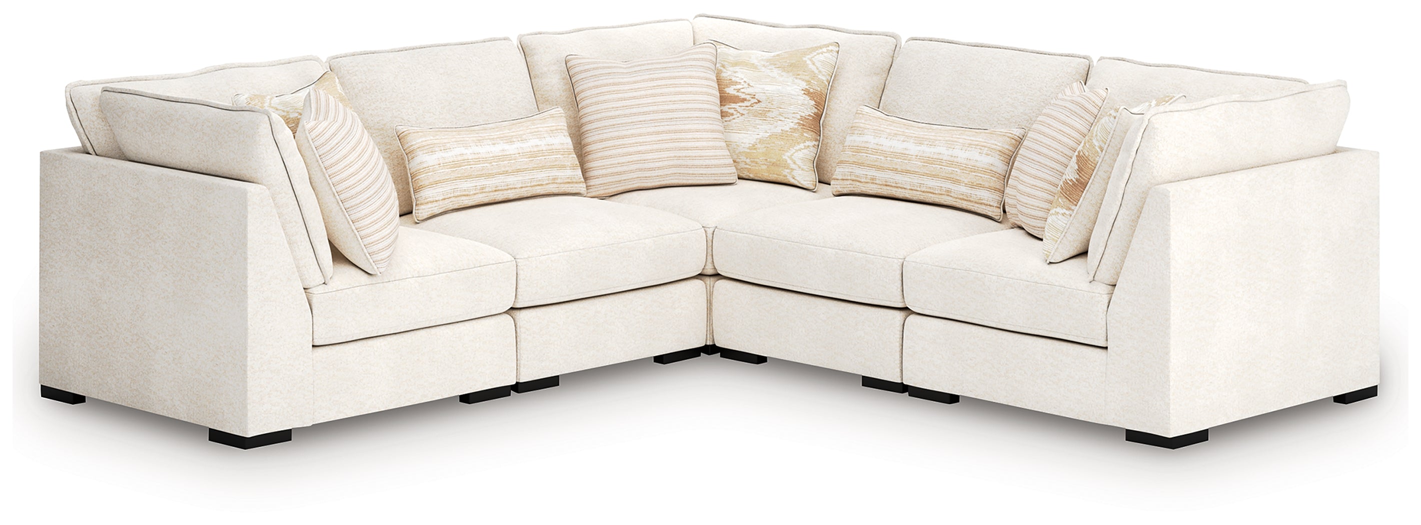 Leasing Furniture - Ashley Furniture - Donelson Creek Sectional - 5-Piece Sectional / Vanilla - 48002S1