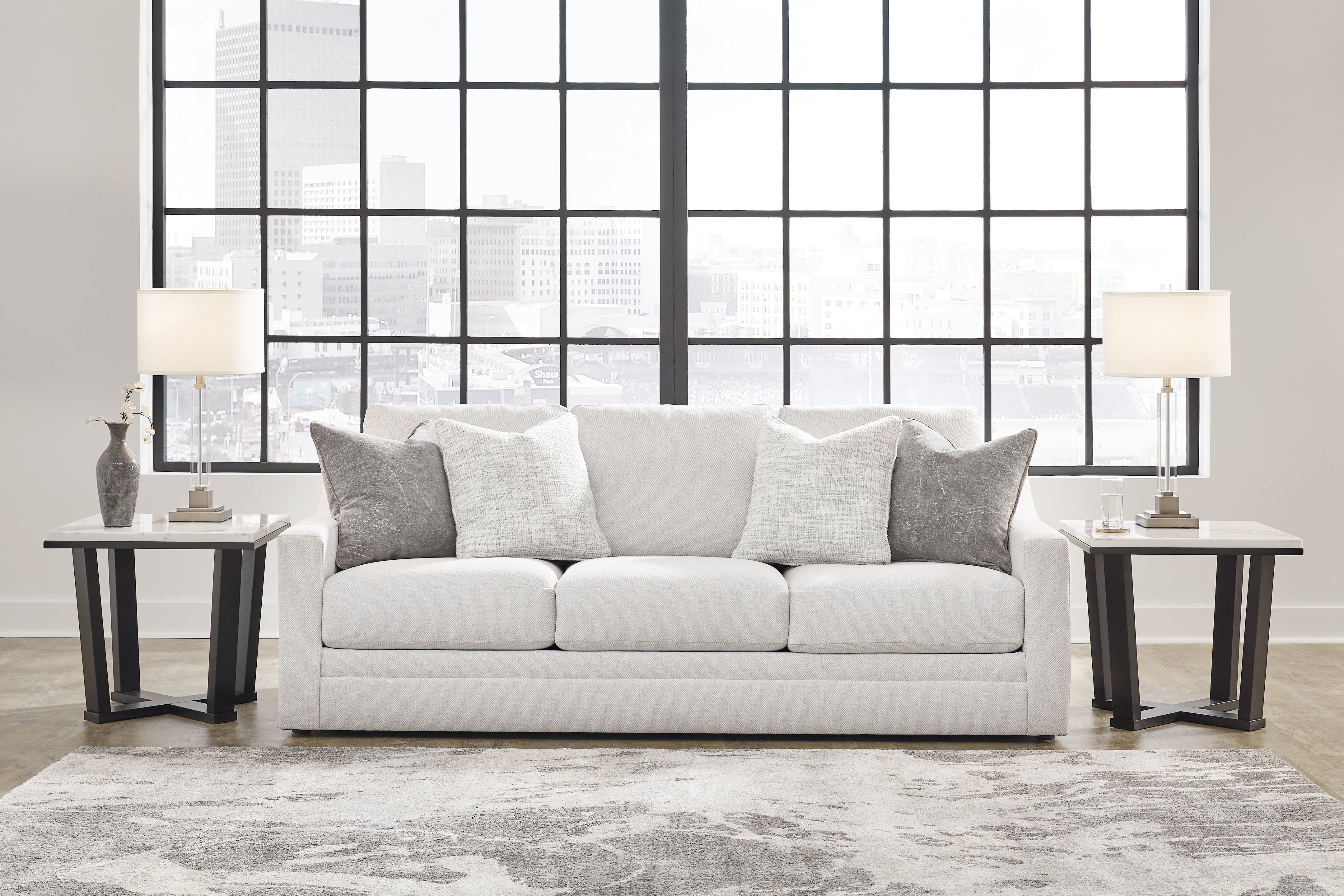 Leasing Furniture - Ashley Furniture - Maitelynn Living Room - Sofa / Chalk - 4820238