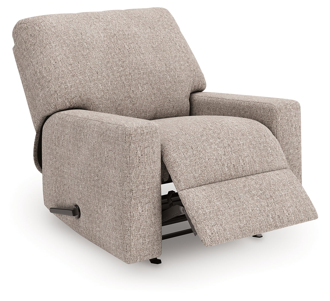 Leasing Furniture - Ashley Furniture - Newellen Living Room - Rocker Recliner / Hemp - 4840425