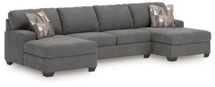 Leasing Furniture - Ashley Furniture - Newellen Sectional - RAF 3-Piece Sleeper Sectional with Chaise / Greystone - 48405S5