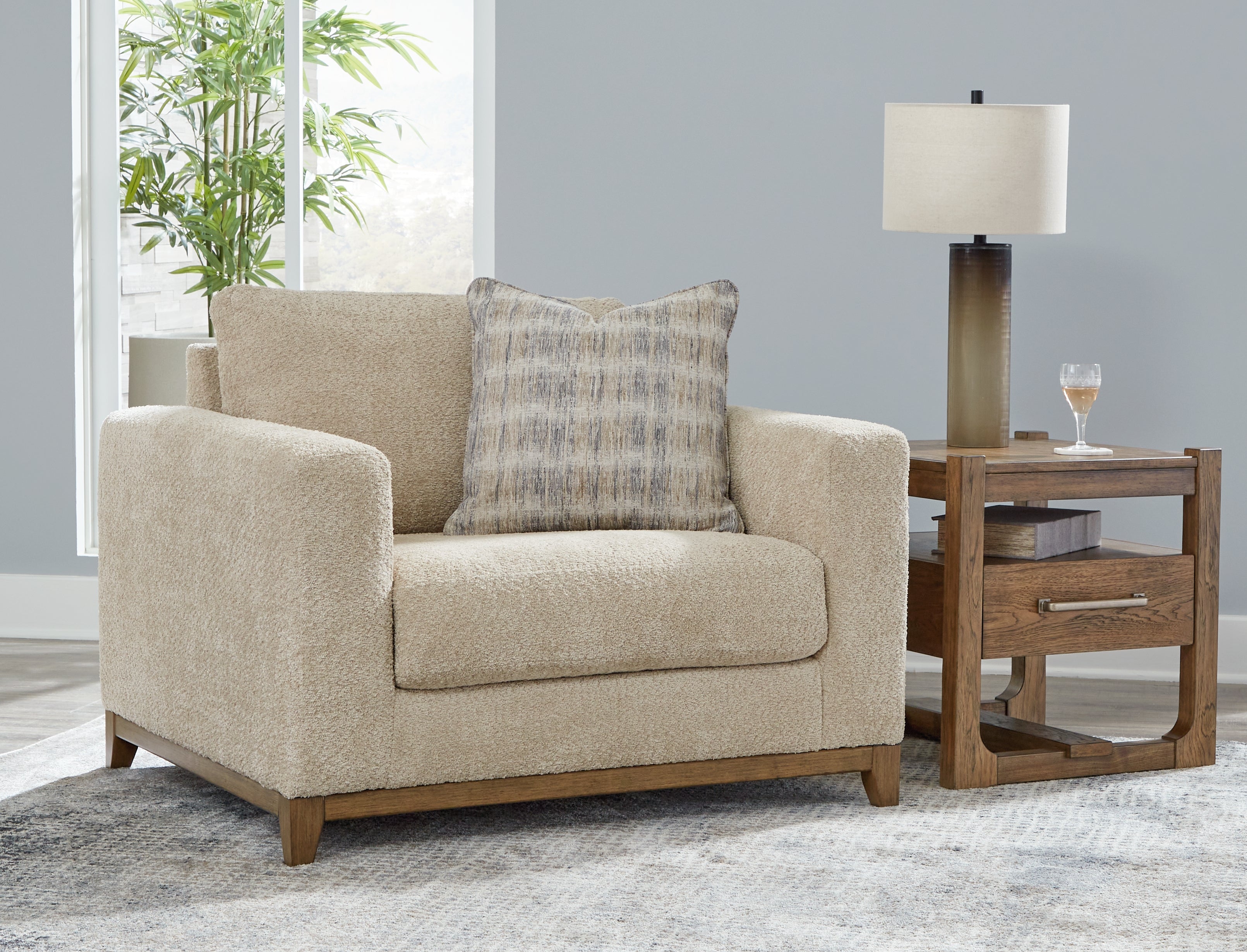 Leasing Furniture - Ashley Furniture - Parklynn Living Room - Chair and a Half / Desert - 4890223