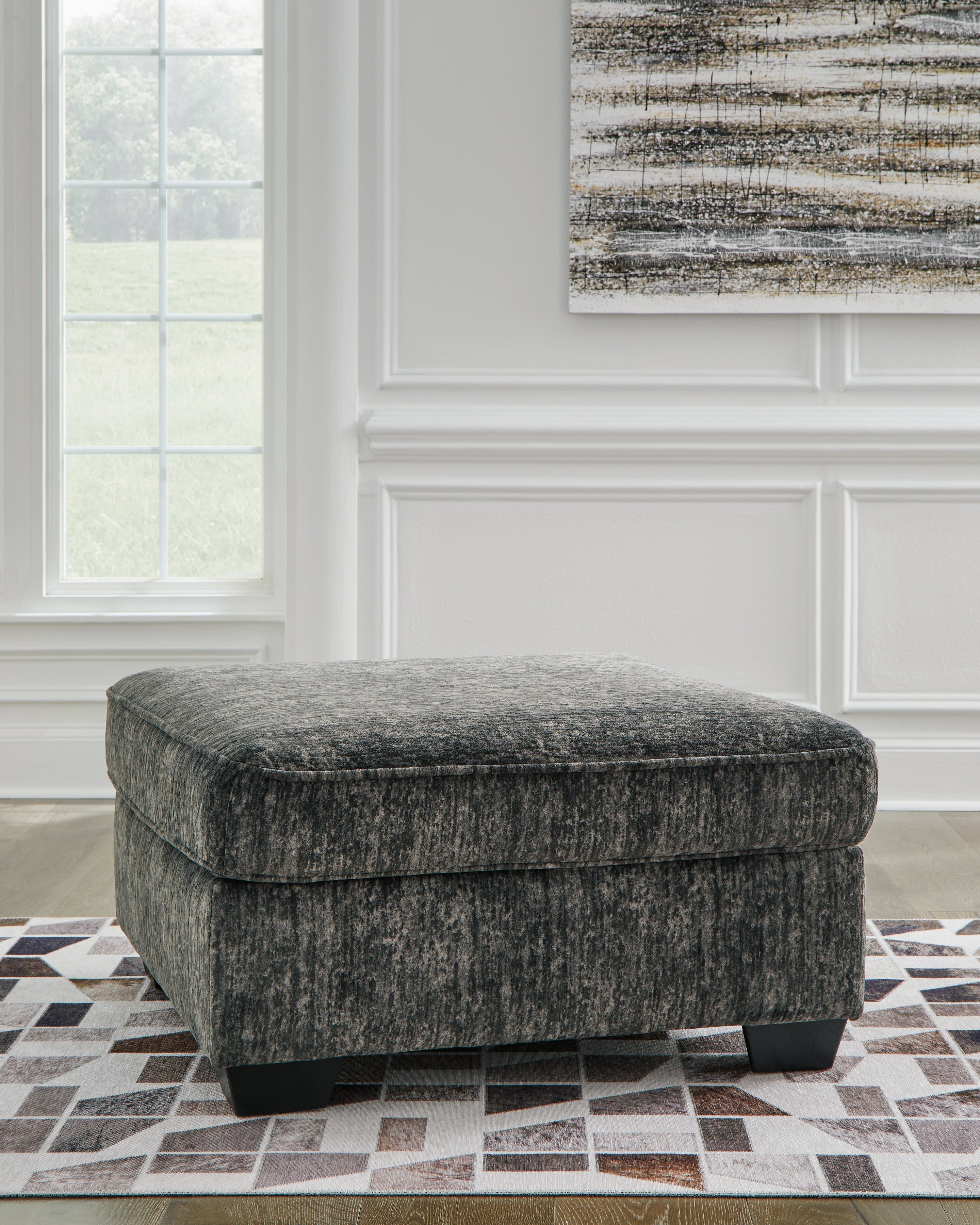 Leasing Furniture - Ashley Furniture - Lonoke Living Room - Oversized Accent Ottoman / Gunmetal - 5050408