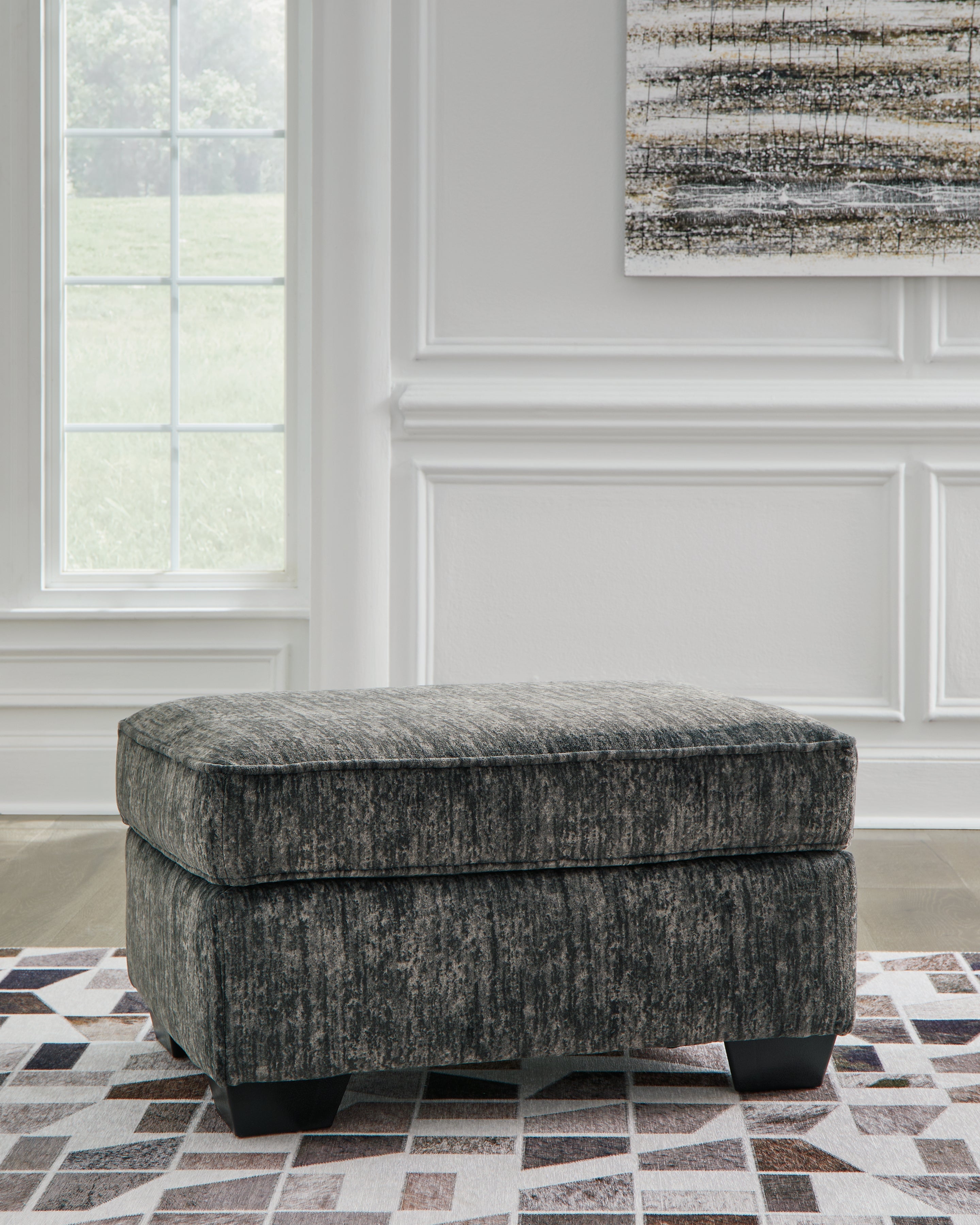 Leasing Furniture - Ashley Furniture - Lonoke Living Room - Oversized Accent Ottoman / Gunmetal - 5050408