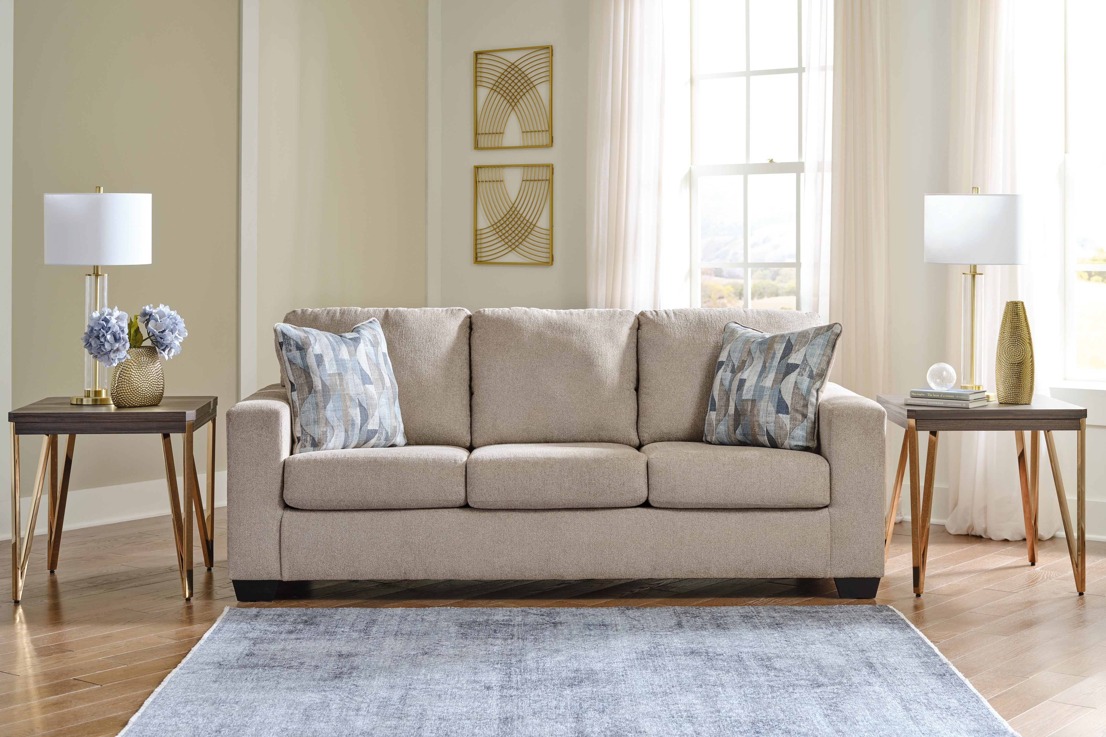Leasing Furniture - Ashley Furniture - Deltona Living Room - Sofa / Parchment - 5120438
