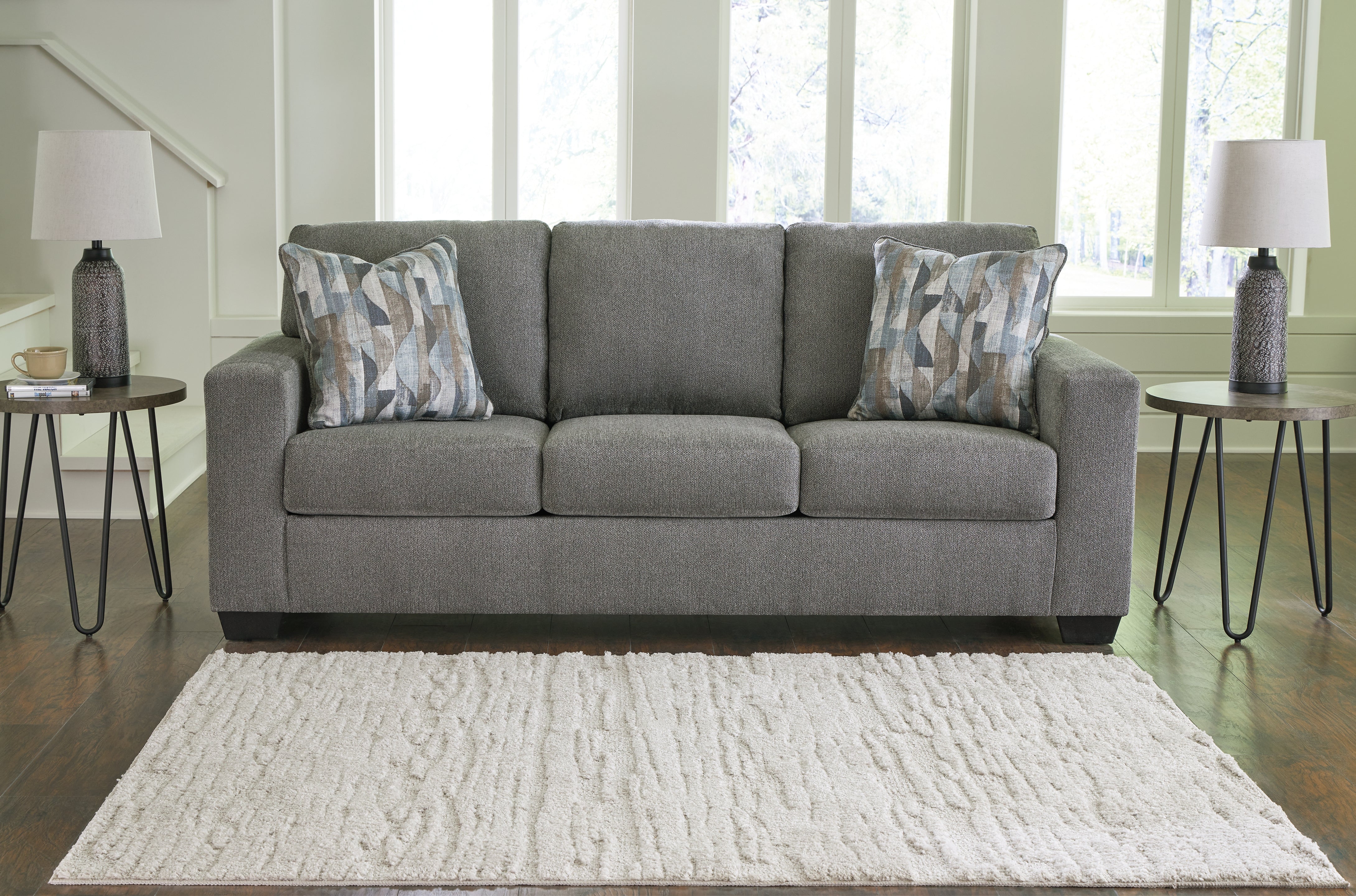 Leasing Furniture - Ashley Furniture - Deltona Living Room - Sofa / Graphite - 5120538