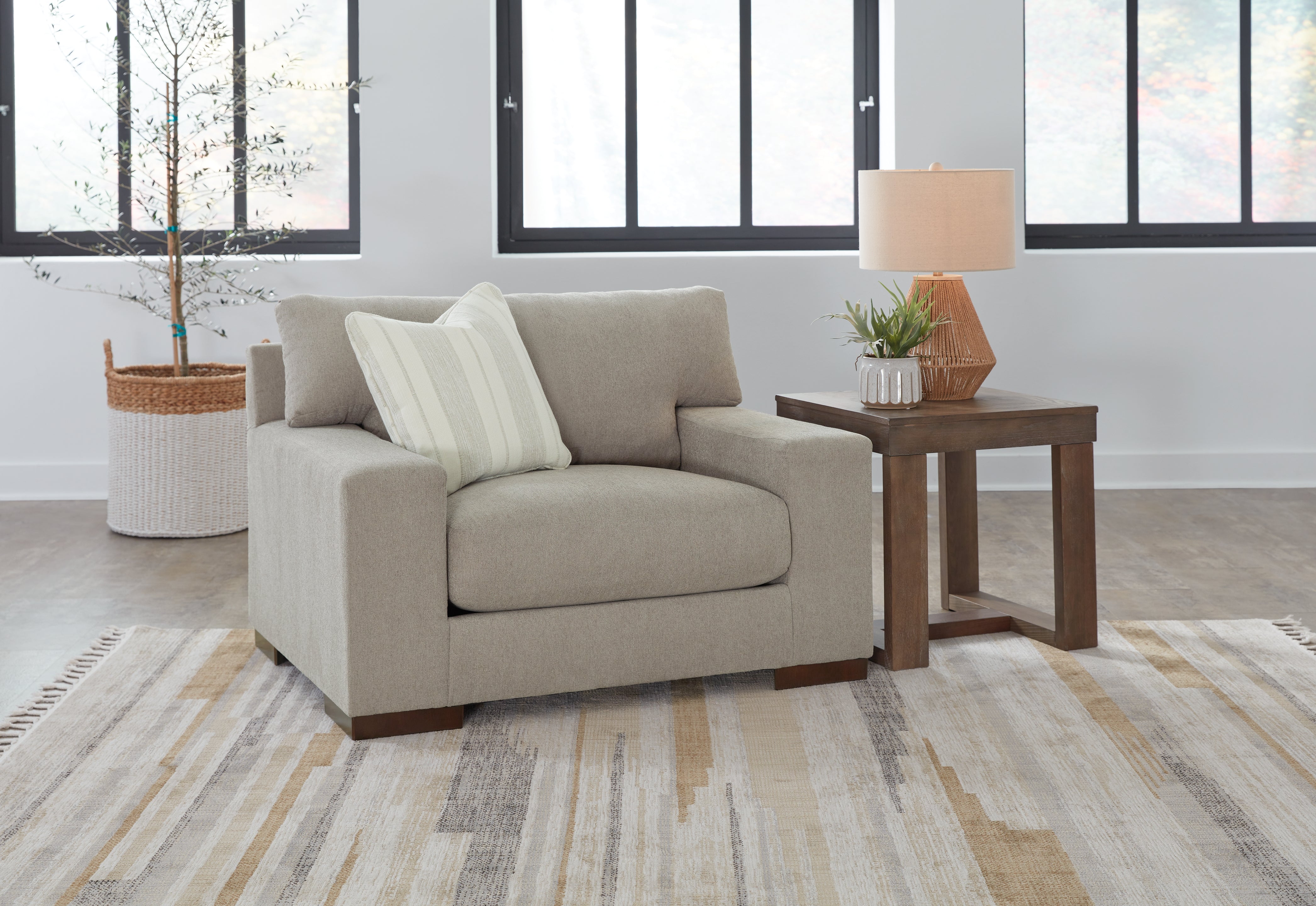 Leasing Furniture - Ashley Furniture - Maggie Living Room - Chair and a Half / Flax - 5200423