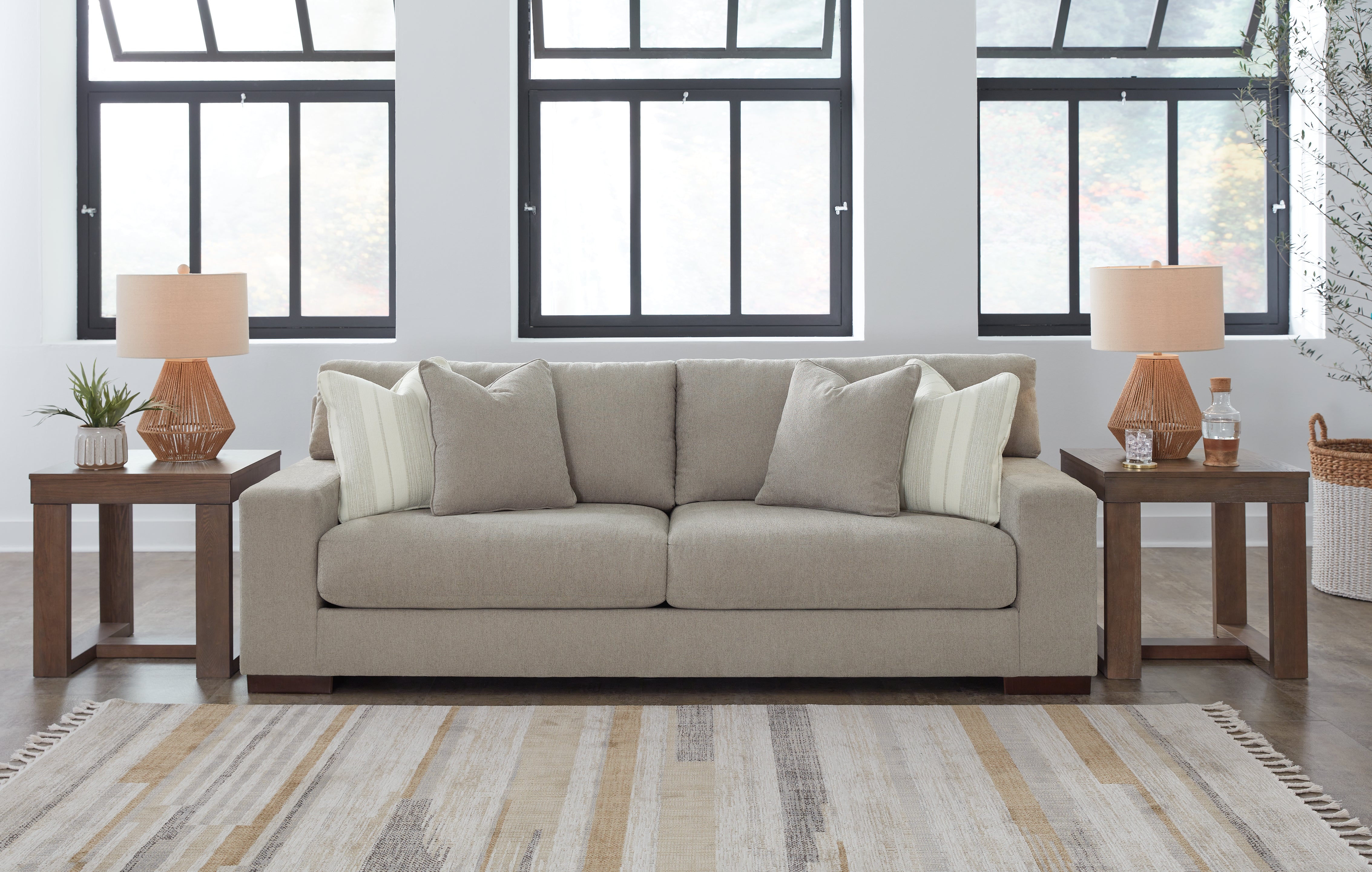 Leasing Furniture - Ashley Furniture - Maggie Living Room - Sofa / Flax - 5200438
