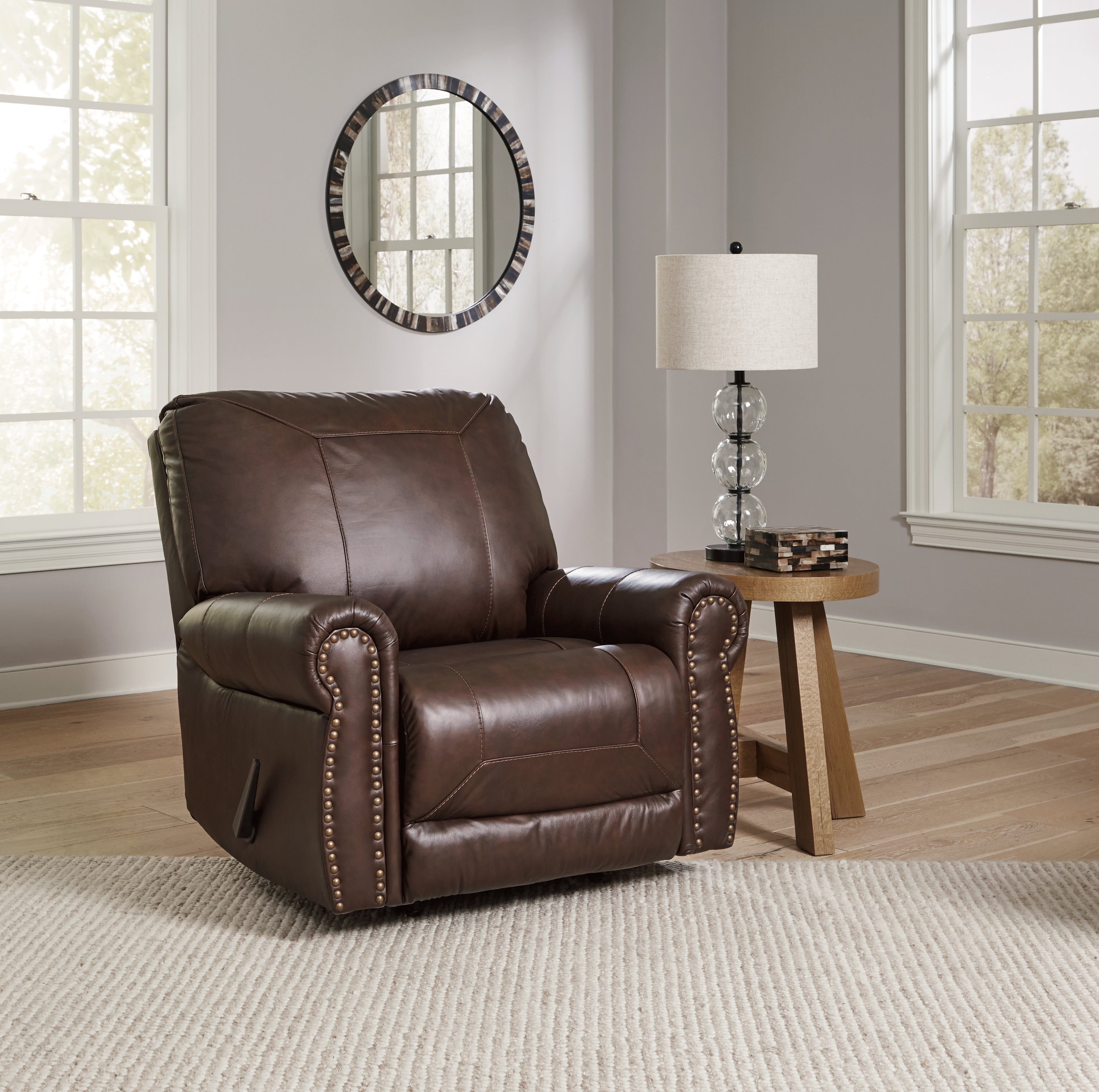 Leasing Furniture - Ashley Furniture - Colleton Living Room - Rocker Recliner / Dark Brown - 5210725