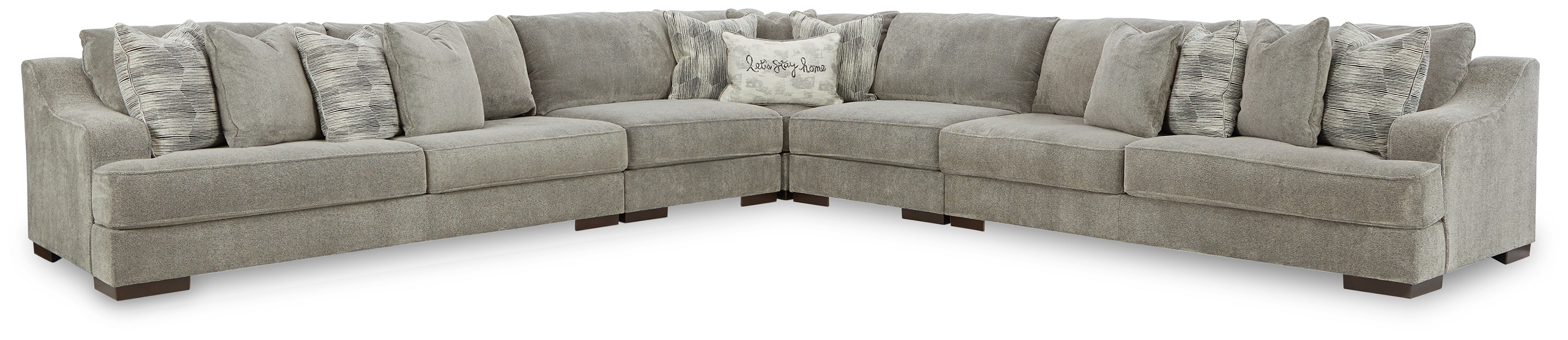 Leasing Furniture - Ashley Furniture - Bayless Sectional - LAF 5-Piece Sectional / Smoke - 52304S3