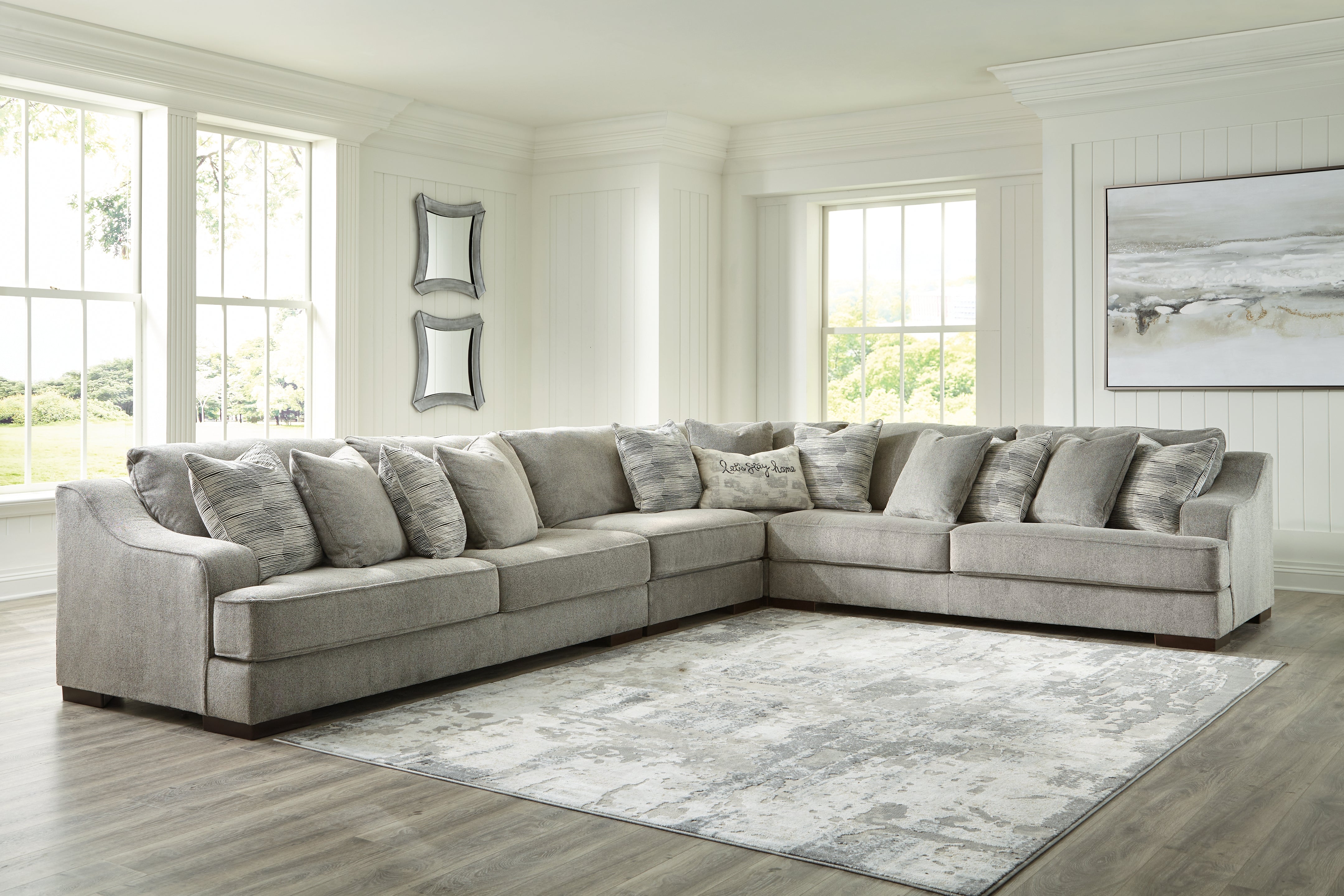 Leasing Furniture - Ashley Furniture - Bayless Sectional - LAF 4-Piece Sectional / Smoke - 52304S2