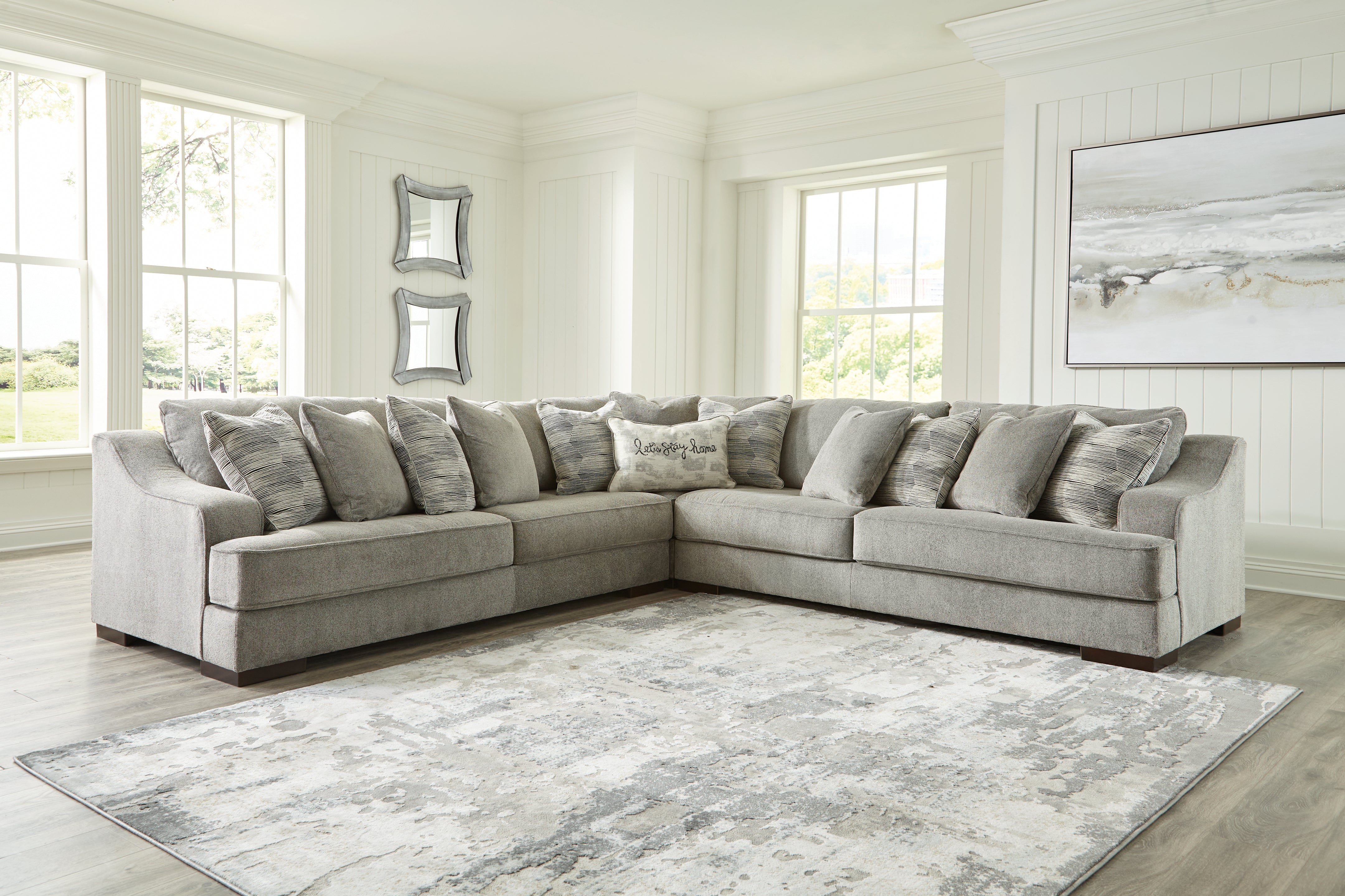 Leasing Furniture - Ashley Furniture - Bayless Sectional - LAF 5-Piece Sectional / Smoke - 52304S3