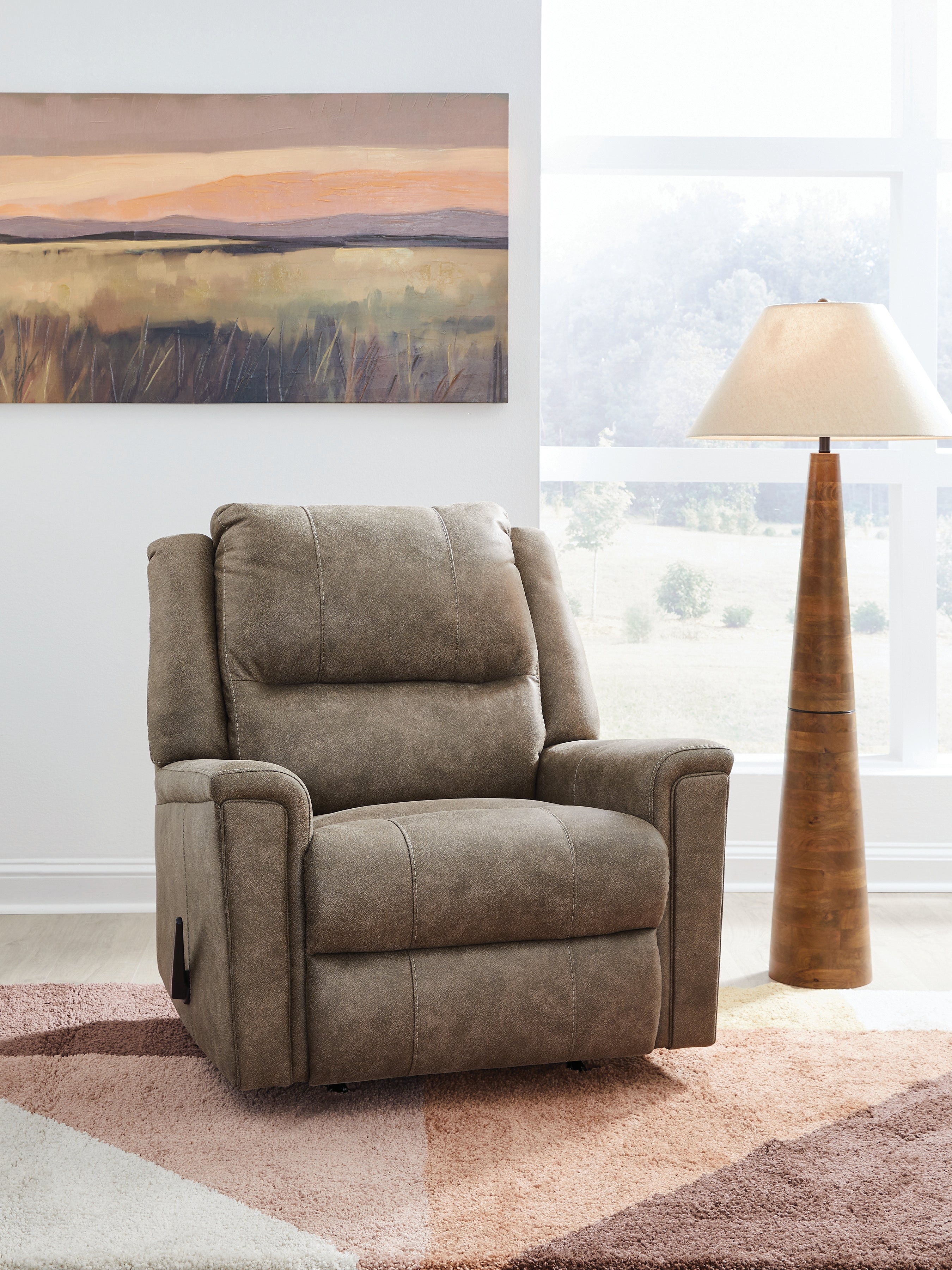 Leasing Furniture - Ashley Furniture - Lixtowel Living Room - Rocker Recliner / Fog - PC5300525