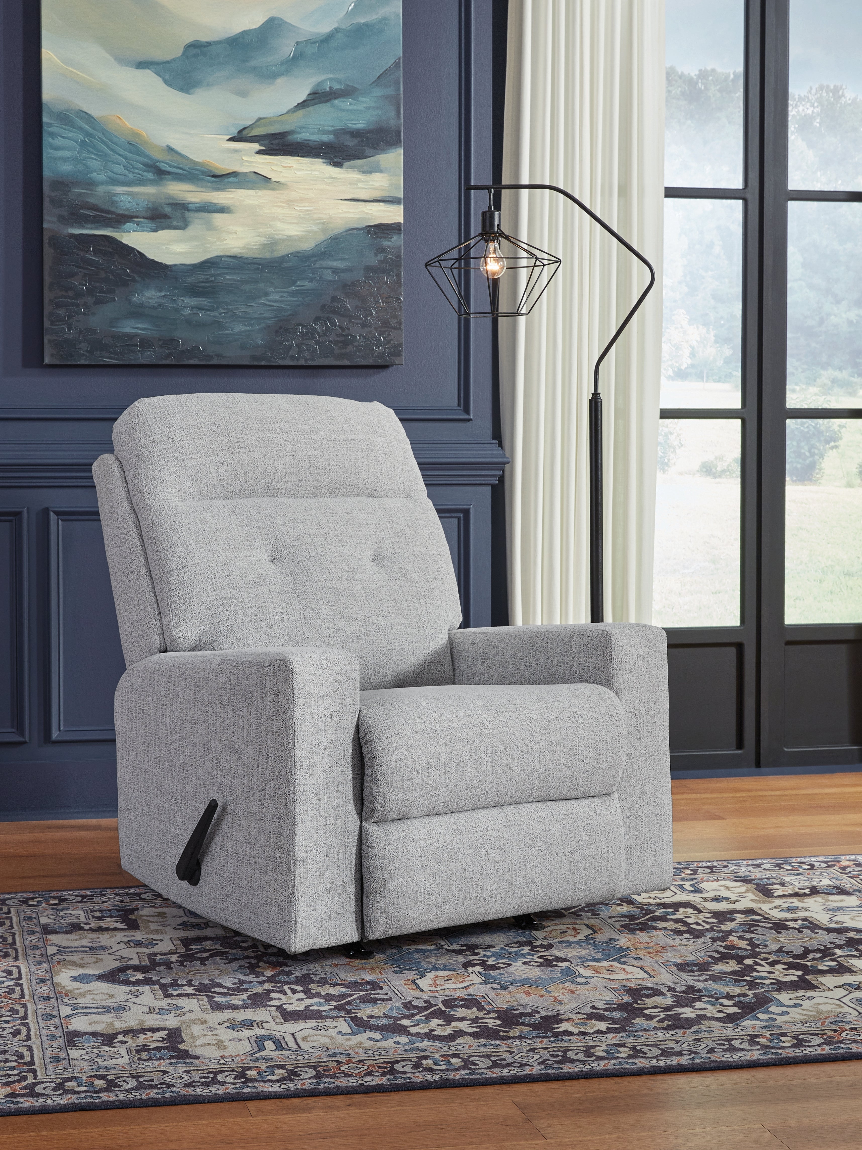 Leasing Furniture - Ashley Furniture - Skillins Living Room - Rocker Recliner / Stone - PC5320425