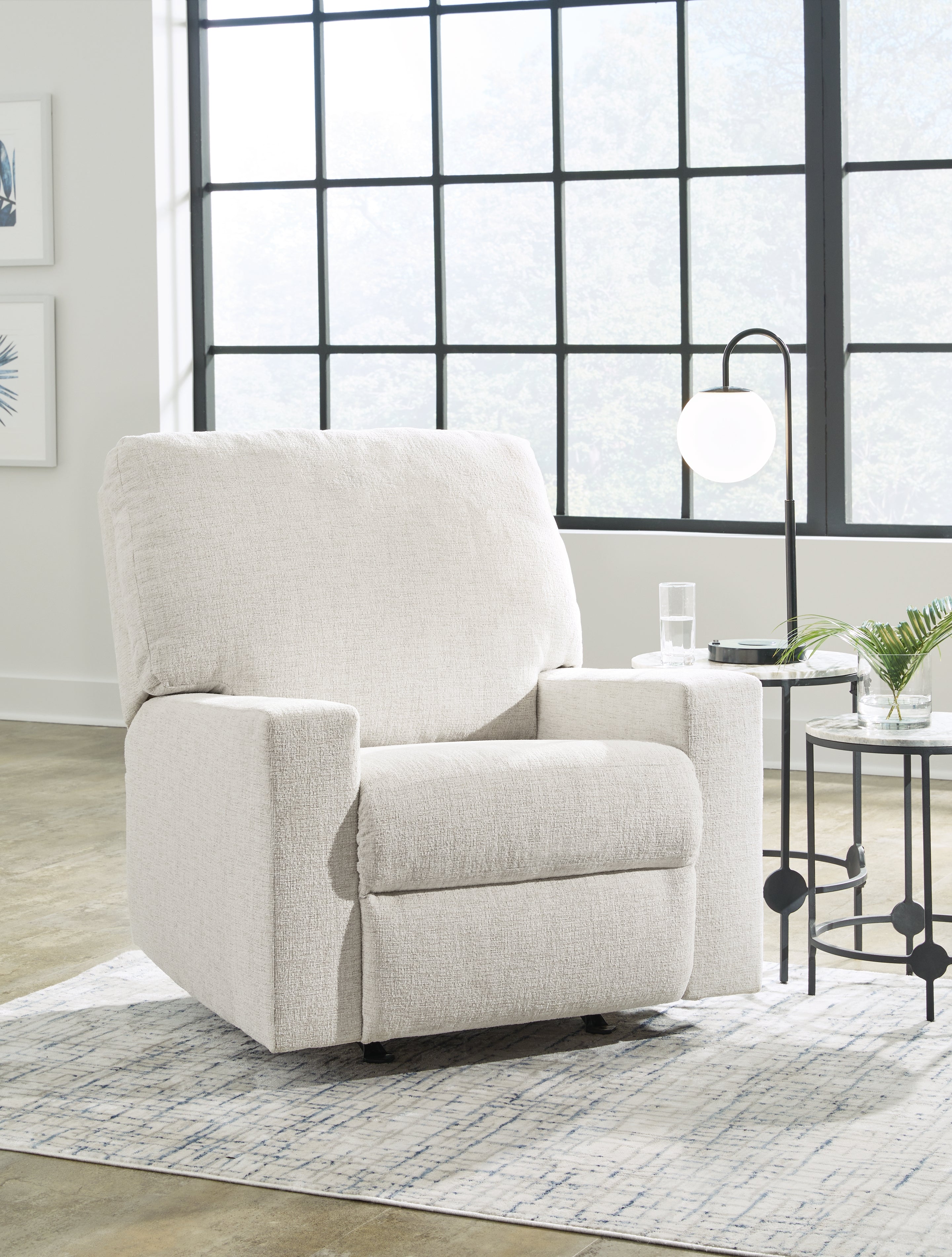 Leasing Furniture - Ashley Furniture - Rannis Living Room - Rocker Recliner / Snow - 5360325