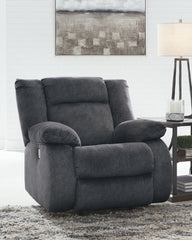 Leasing Furniture - Ashley Furniture - Burkner Living Room - Power Rocker Recliner / Marine - 5380498