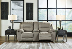 Leasing Furniture - Ashley Furniture - Next-Gen Gaucho Living Room - Reclining Power Sofa / Putty - 5420387
