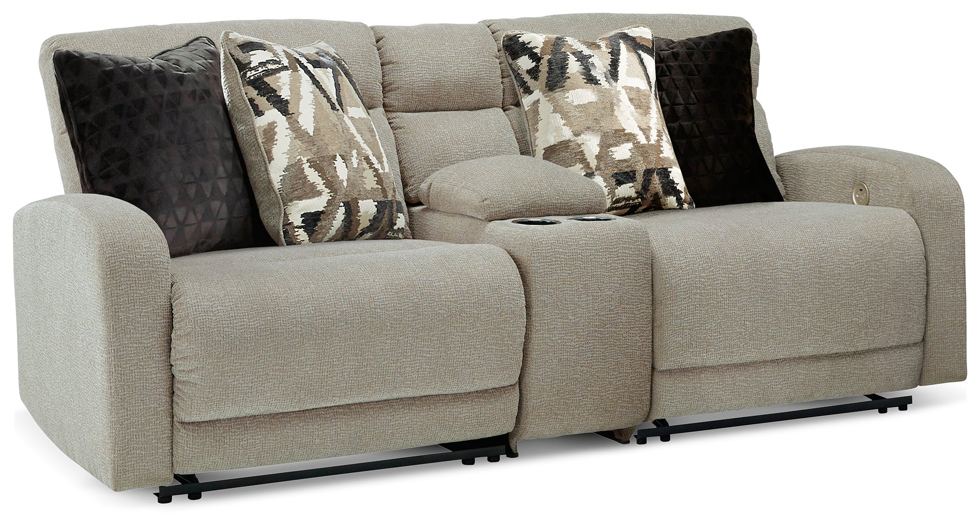 Leasing Furniture - Ashley Furniture - Colleyville Sectional - 3-Piece Power Reclining Sectional / Stone - 54405S1