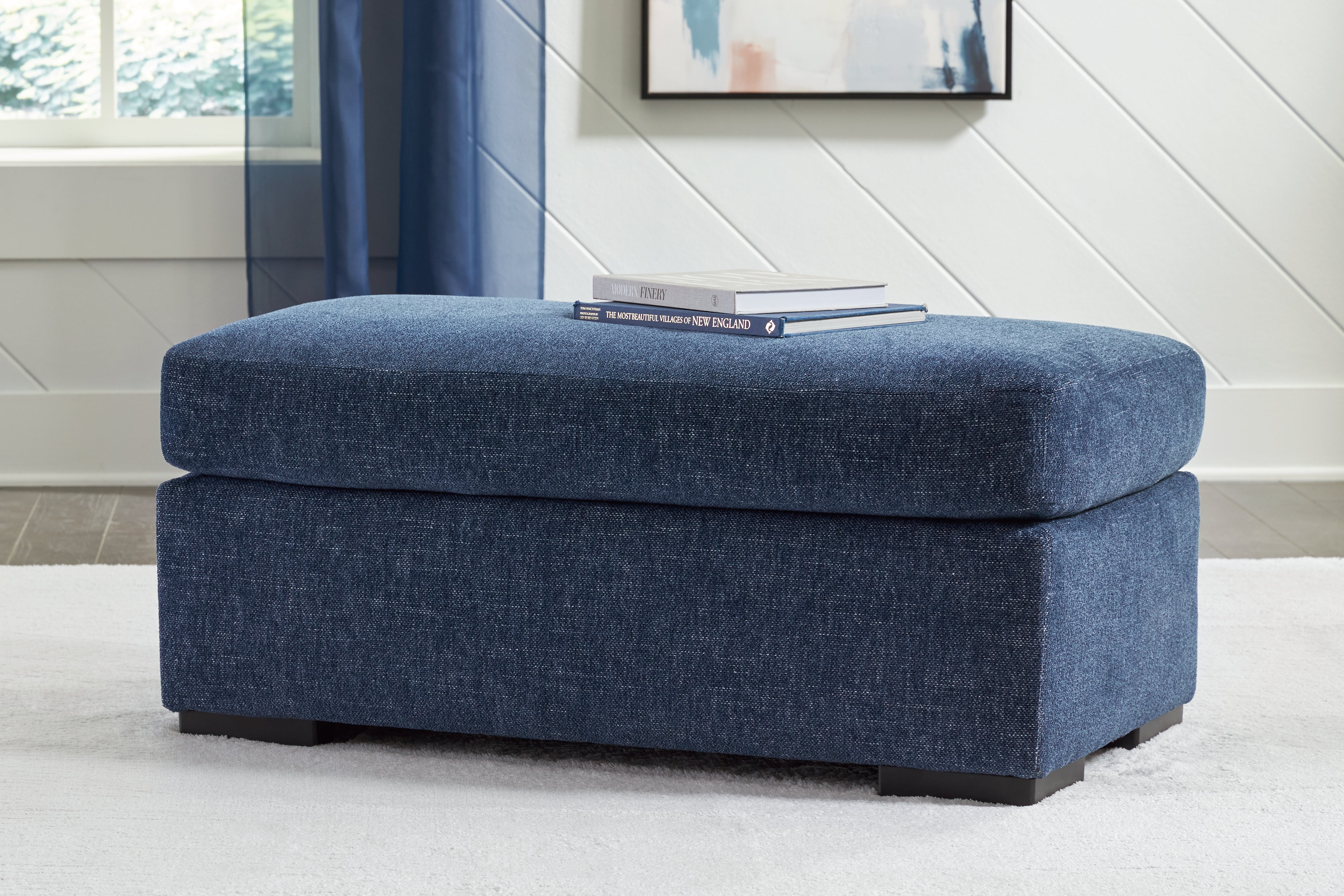 Leasing Furniture - Ashley Furniture - Evansley Living Room - Ottoman / Navy - 5450214