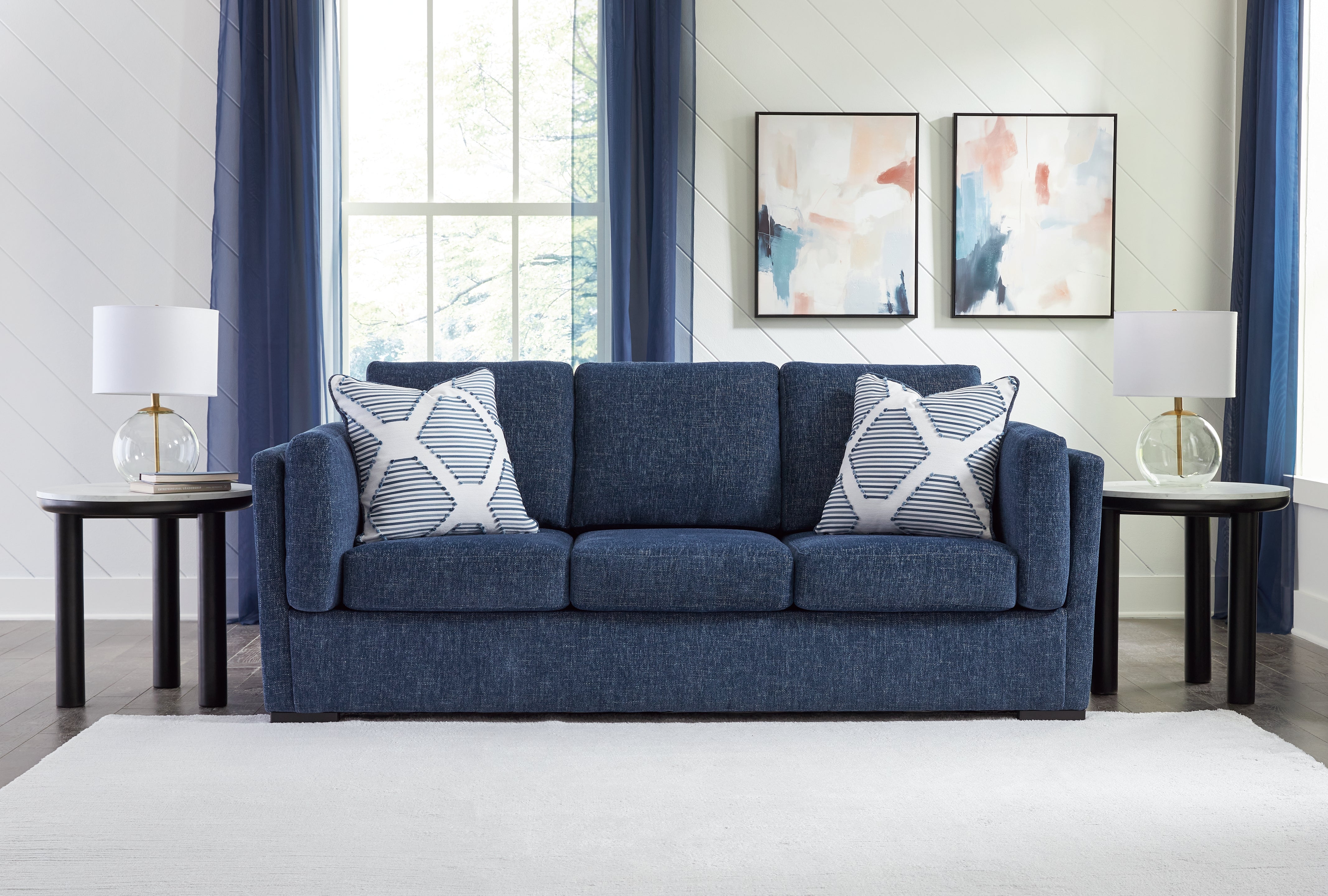 Leasing Furniture - Ashley Furniture - Evansley Living Room - Sofa / Navy - 5450238