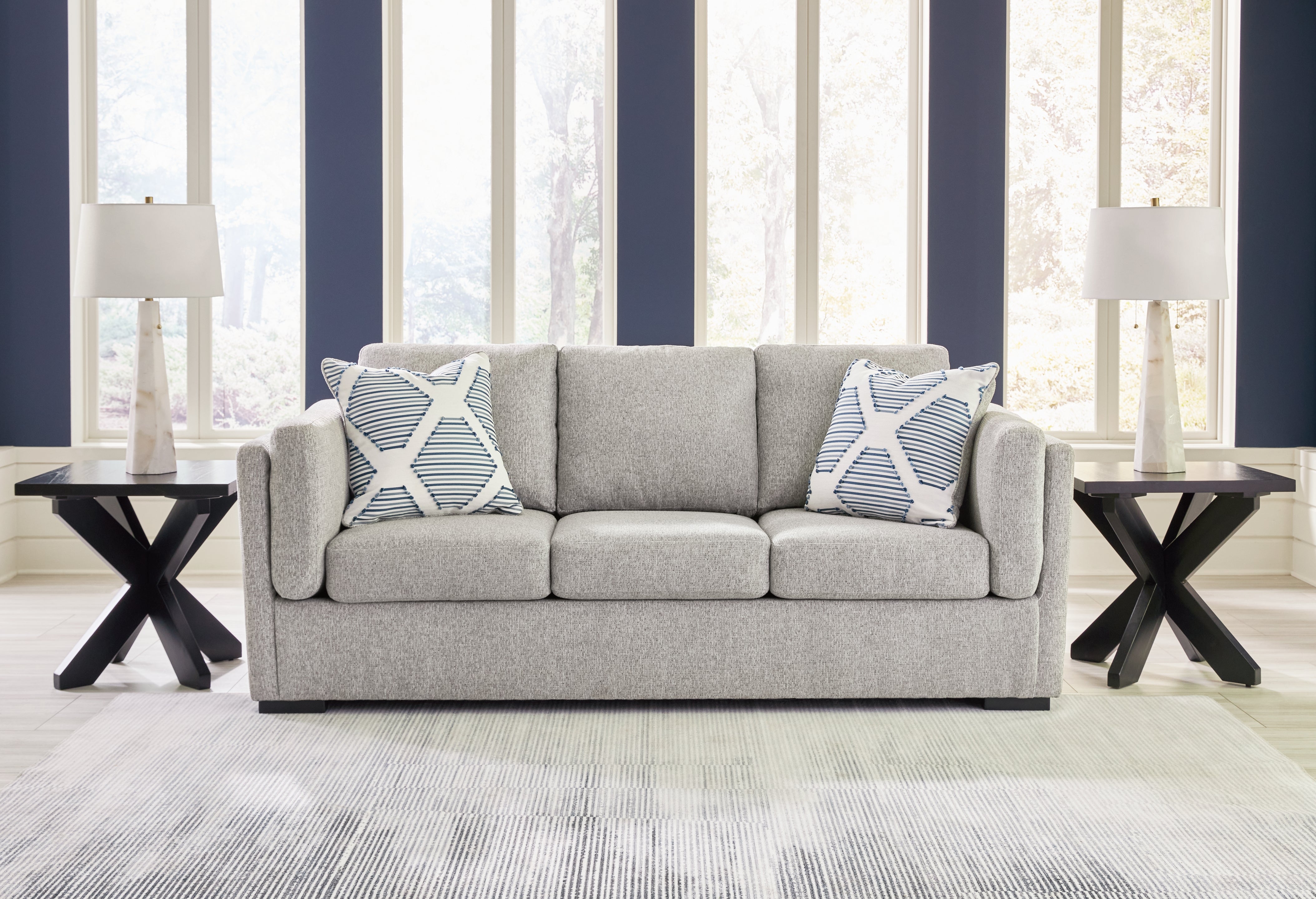 Leasing Furniture - Ashley Furniture - Evansley Living Room - Sofa / Pewter - 5450338