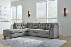 Leasing Furniture - Ashley Furniture - Marleton Sectional - 2-Piece Sleeper Sectional with Chaise / Gray - 55305S4