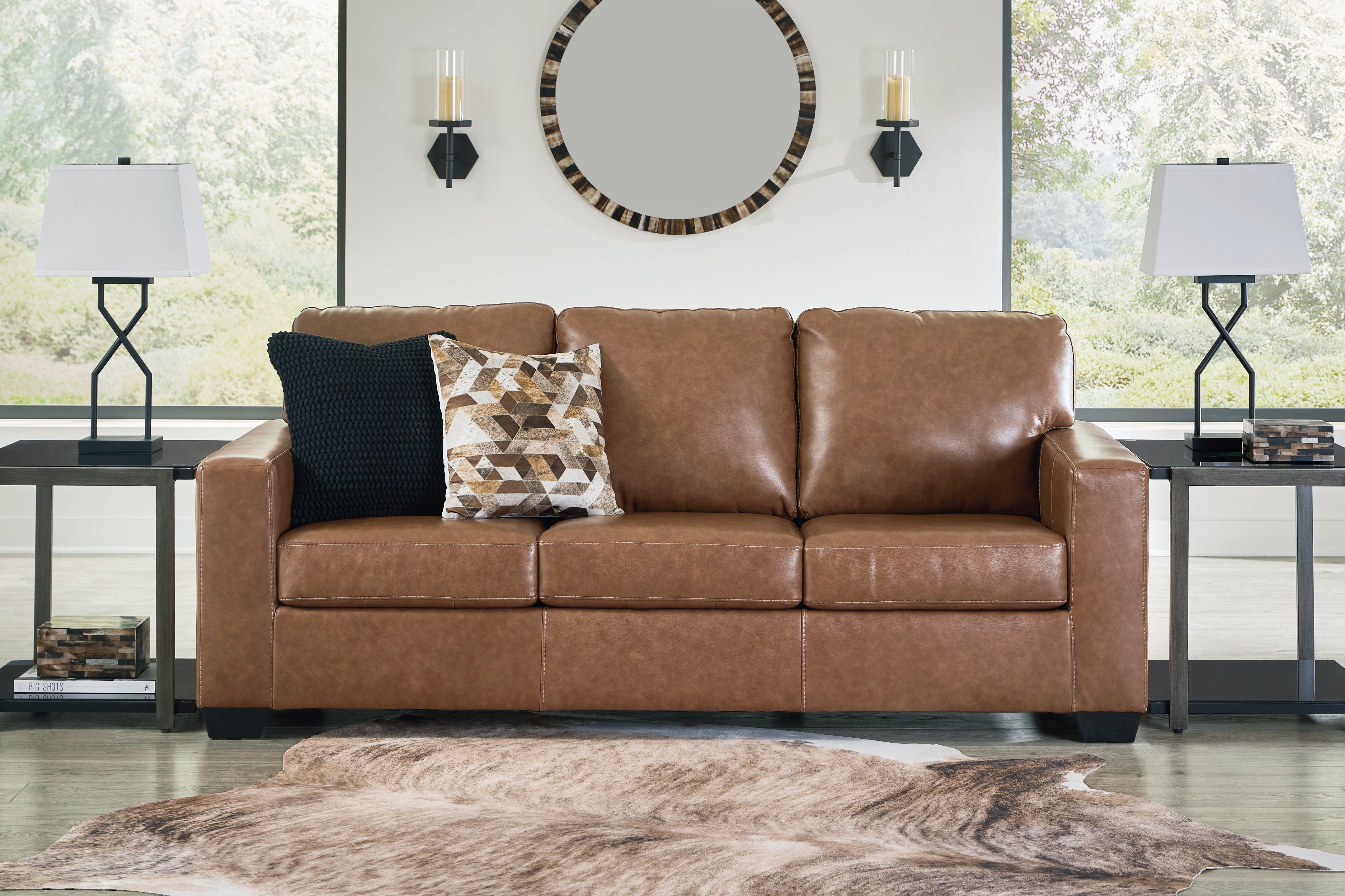 Leasing Furniture - Ashley Furniture - Bolsena Living Room - Sofa / Caramel - 5560338