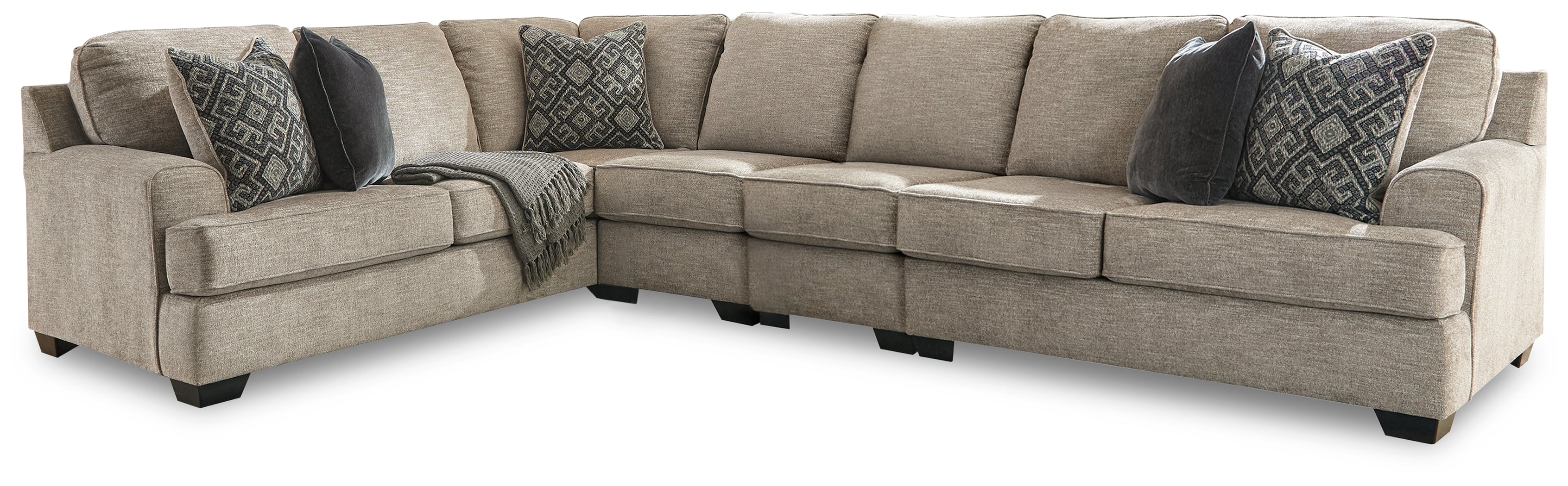 Leasing Furniture - Ashley Furniture - Bovarian Sectional - LAF 4-Piece Sectional / Stone - 56103S6