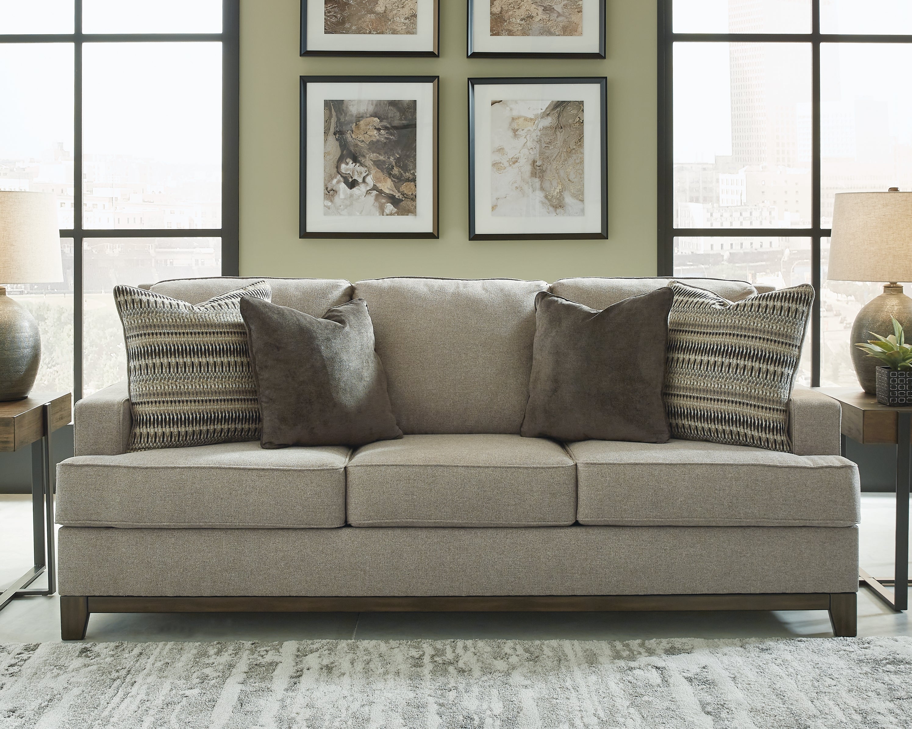 Leasing Furniture - Ashley Furniture - Kaywood Living Room - Sofa / Granite - 5630338