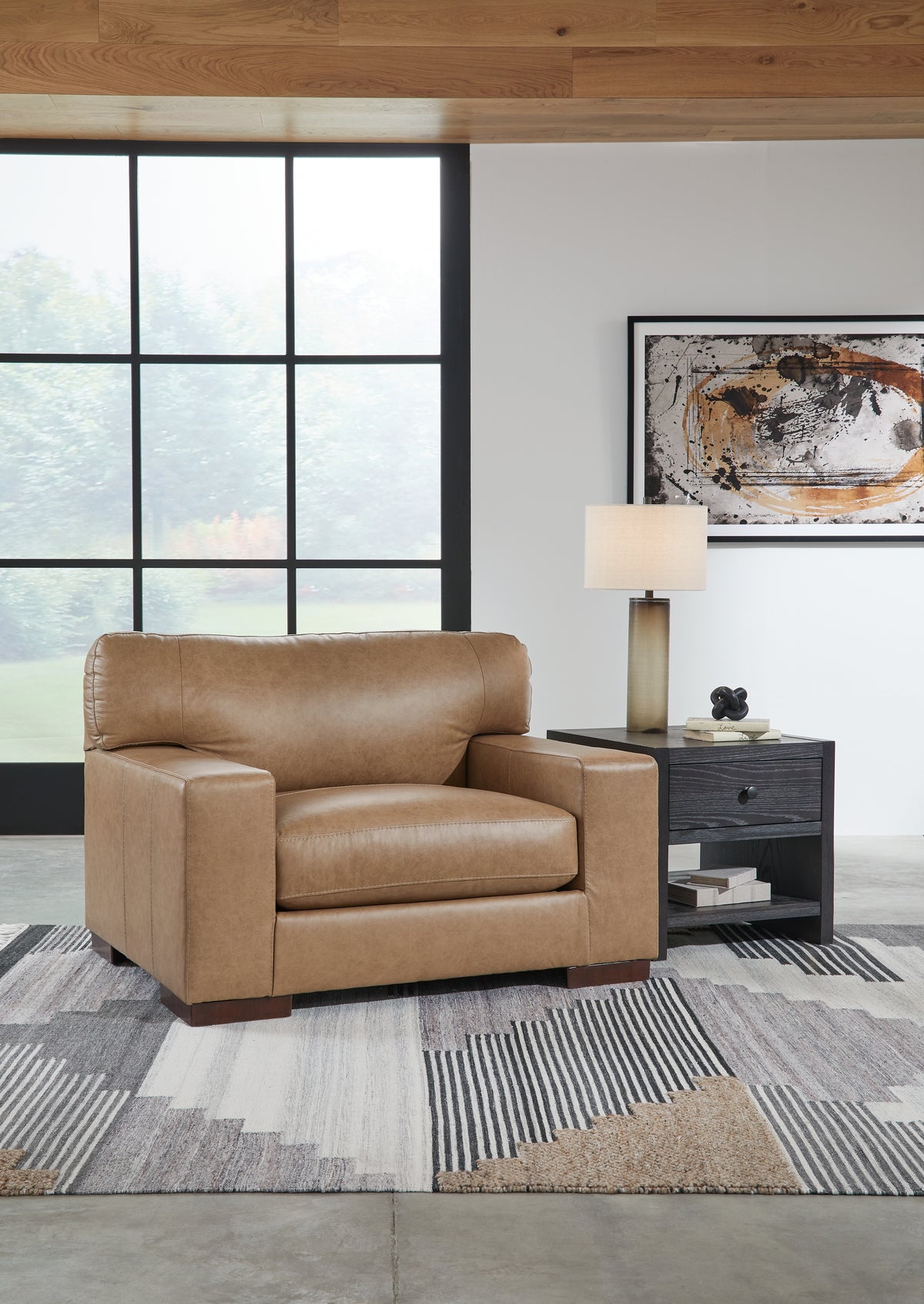 Leasing Furniture - Ashley Furniture - Lombardia Living Room - Ottoman / Tumbleweed - 5730214