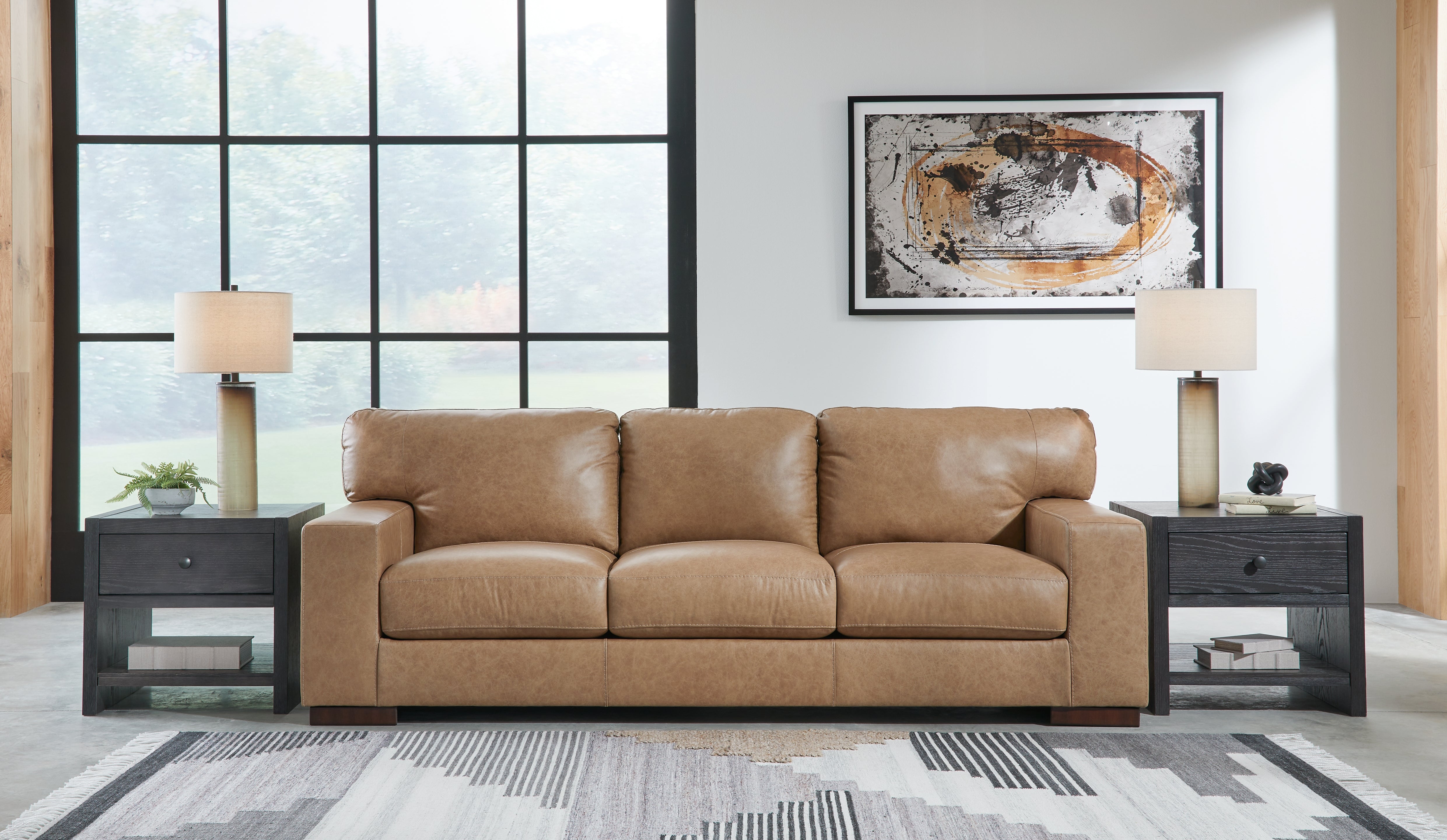Leasing Furniture - Ashley Furniture - Lombardia Living Room - Sofa / Tumbleweed - 5730238