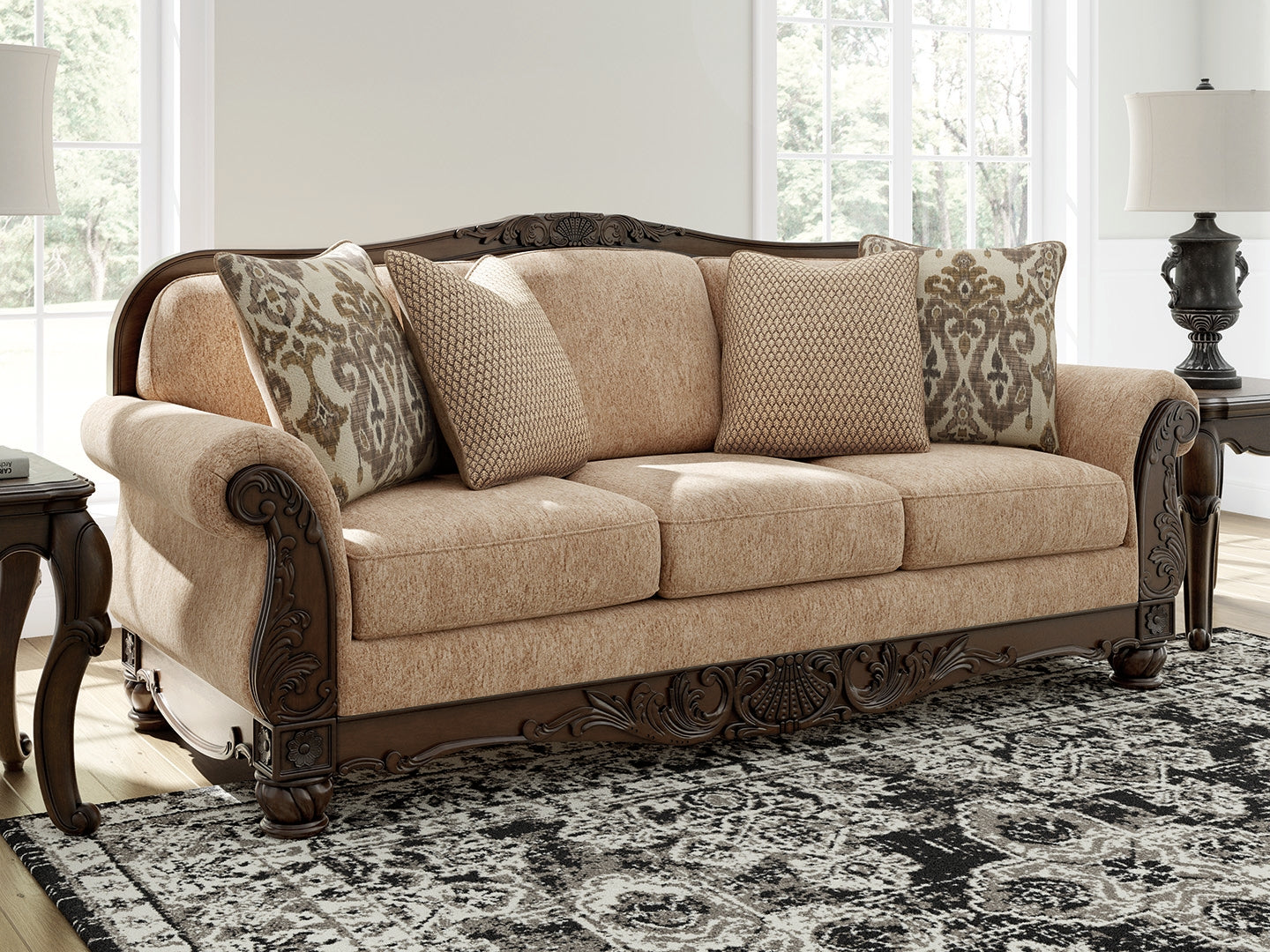 Leasing Furniture - Ashley Furniture - Chelsworth Living Room - Sofa / Golden - PC5790538