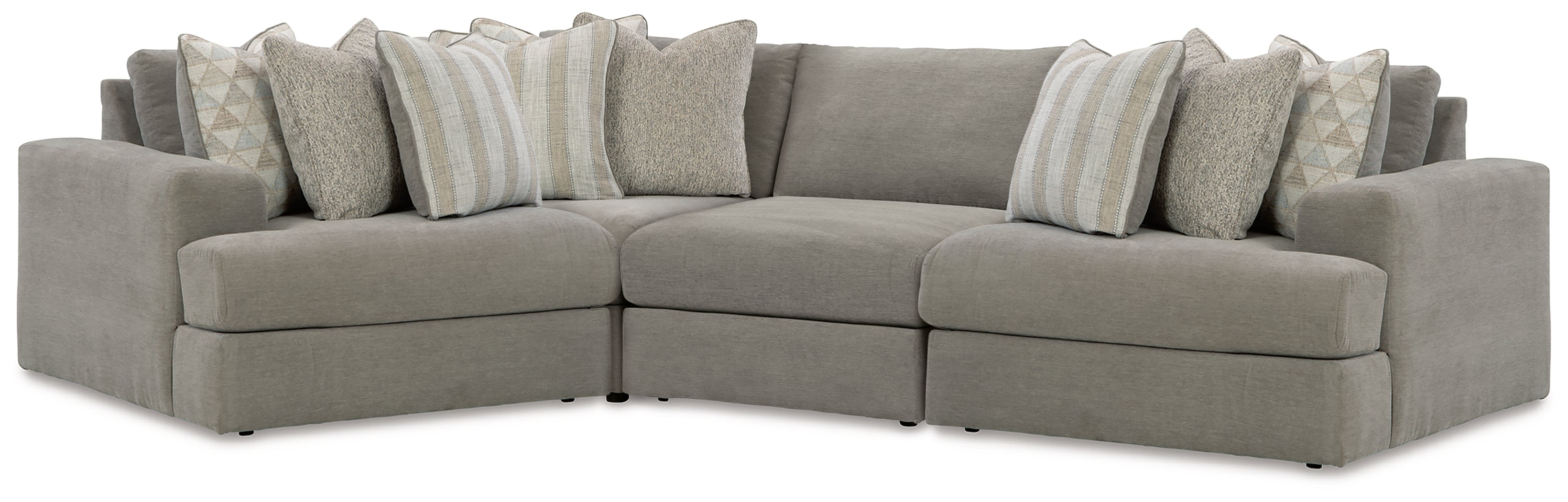 Leasing Furniture - Ashley Furniture - Avaliyah Sectional - RAF 4-Piece Sectional / Ash - 58103S5