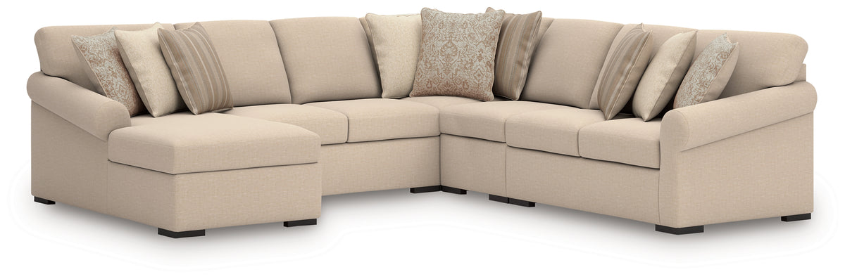 Leasing Furniture - Ashley Furniture - LadyMae Sectional - RAF 3-Piece Sectional / Twill - 59404S1