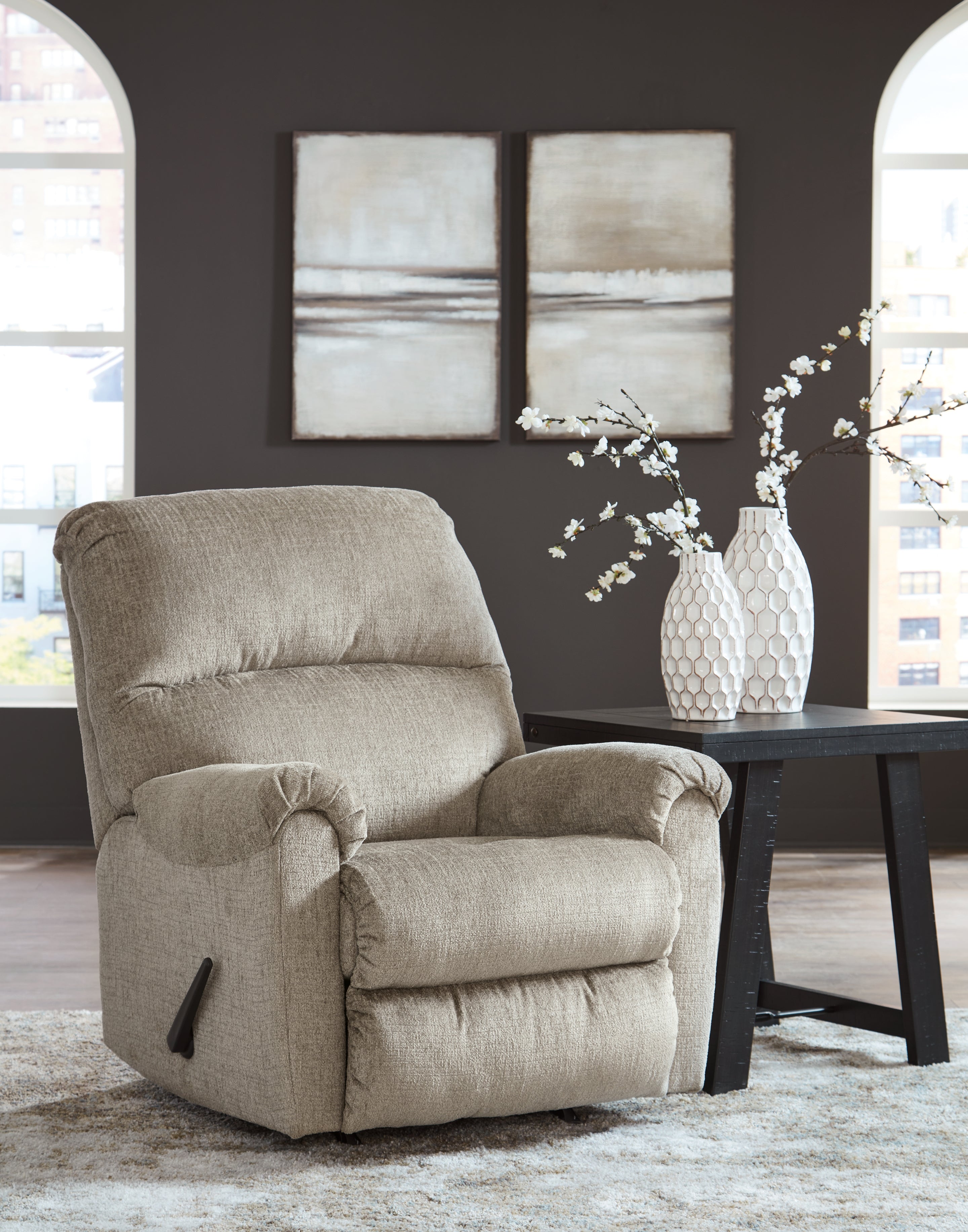 Leasing Furniture - Ashley Furniture - Stonemeade Living Room - Rocker Recliner / Taupe - 5950425