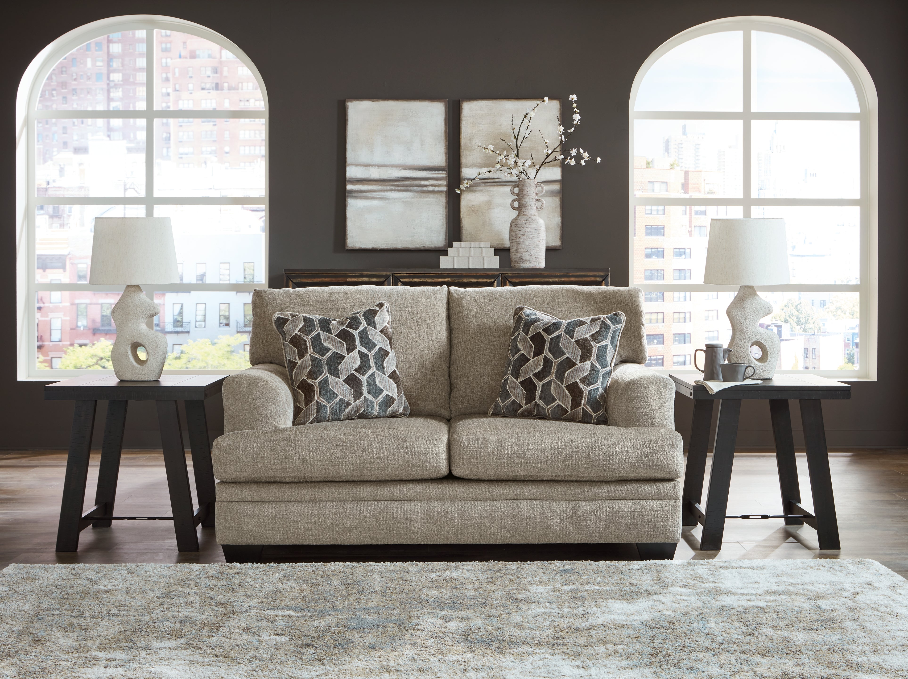 Leasing Furniture - Ashley Furniture - Stonemeade Living Room - Loveseat / Taupe - 5950435