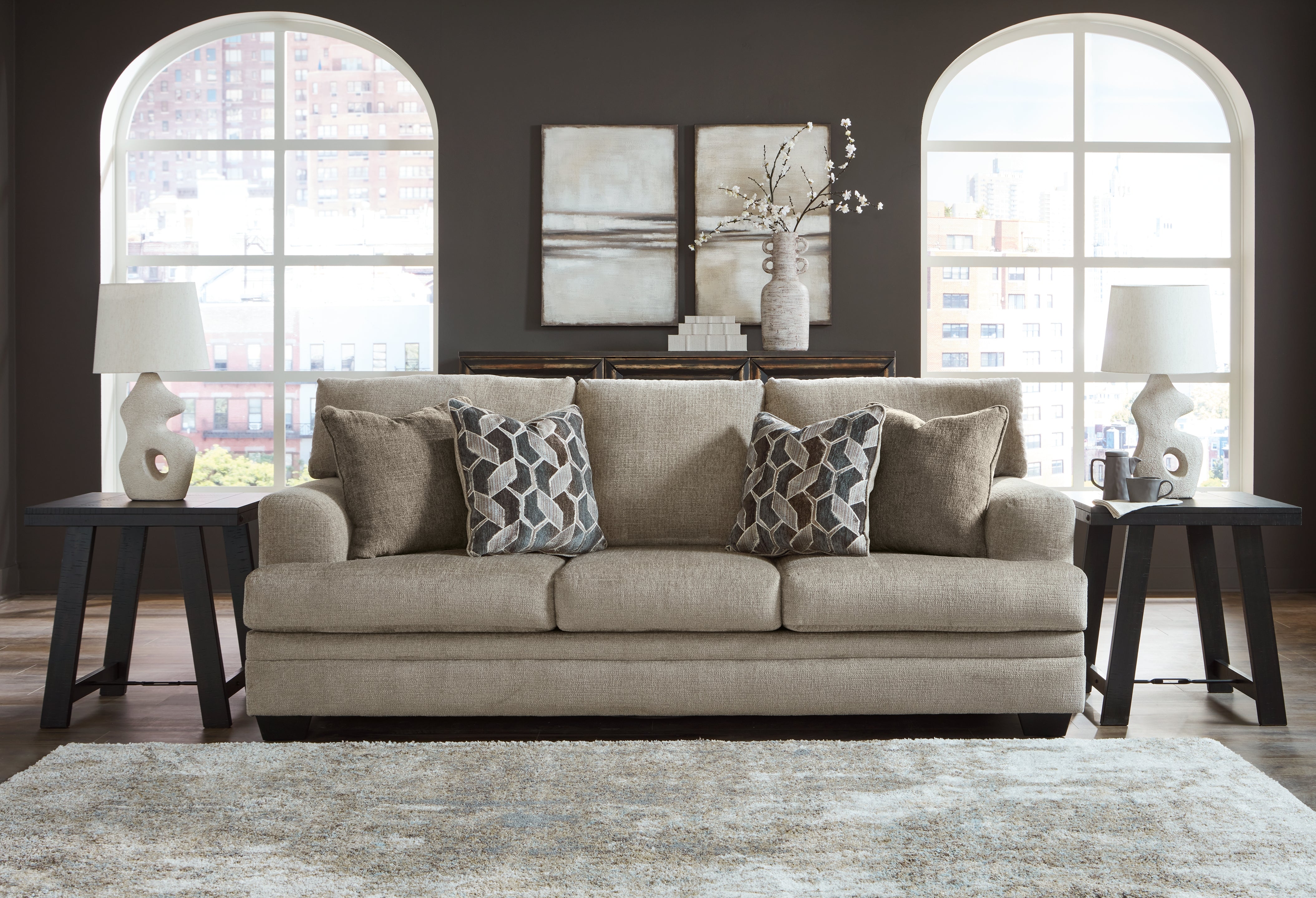 Leasing Furniture - Ashley Furniture - Stonemeade Living Room - Sofa / Taupe - 5950438