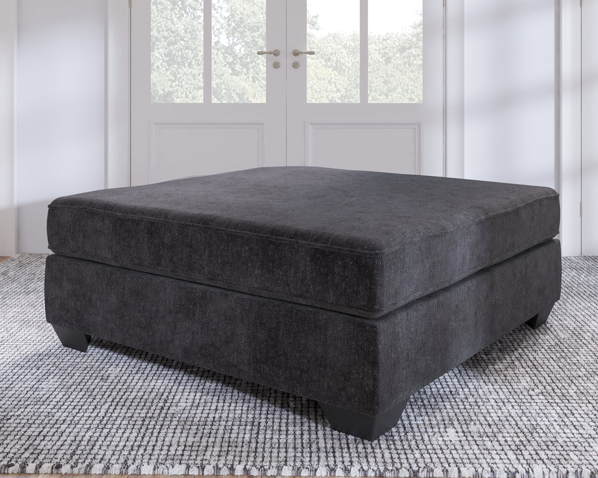 Leasing Furniture - Ashley Furniture - Lavernett Living Room - Oversized Accent Ottoman / Charcoal - 5960308