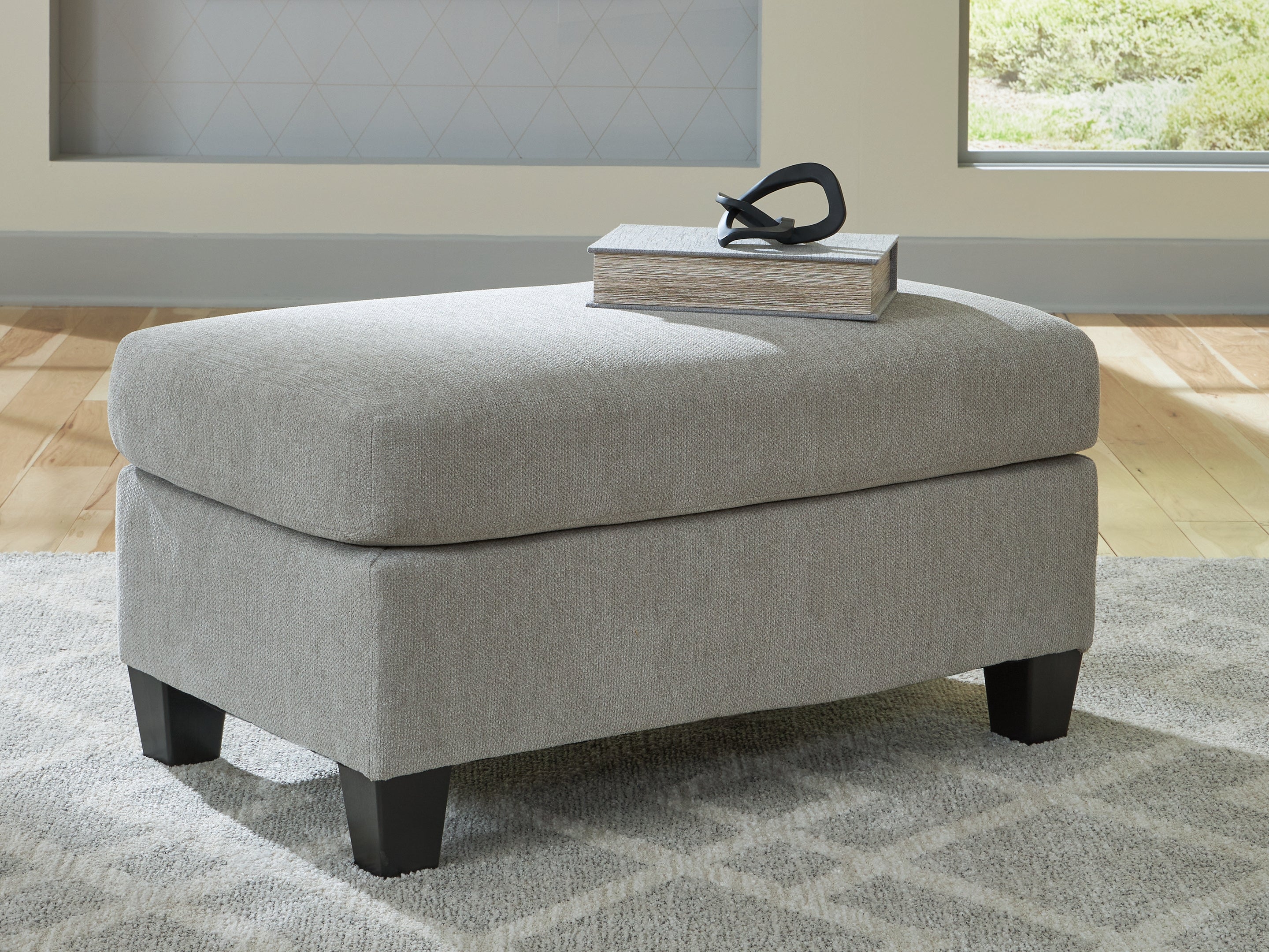 Leasing Furniture - Ashley Furniture - Willarae Living Room - Ottoman / Taupe - 5980314