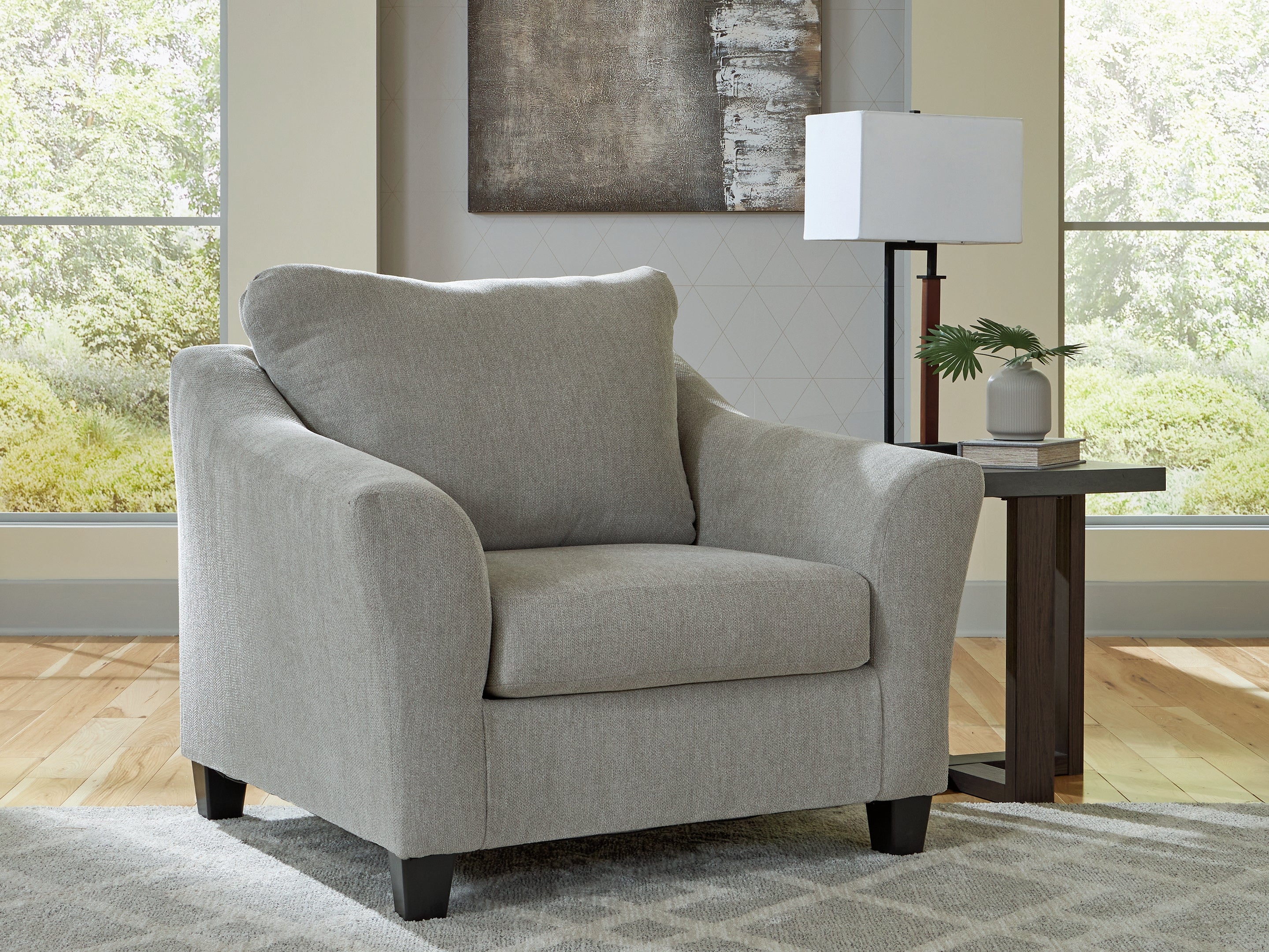 Leasing Furniture - Ashley Furniture - Willarae Living Room - Chair and a Half / Taupe - 5980323