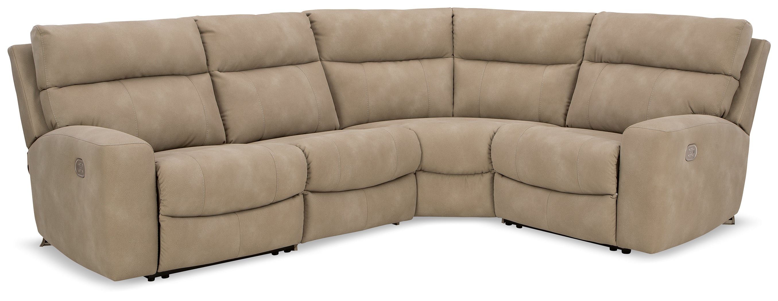 Leasing Furniture - Ashley Furniture - Next-Gen DuraPella Sectional - 4-Piece Power Reclining Sectional / Sand - 61004S4