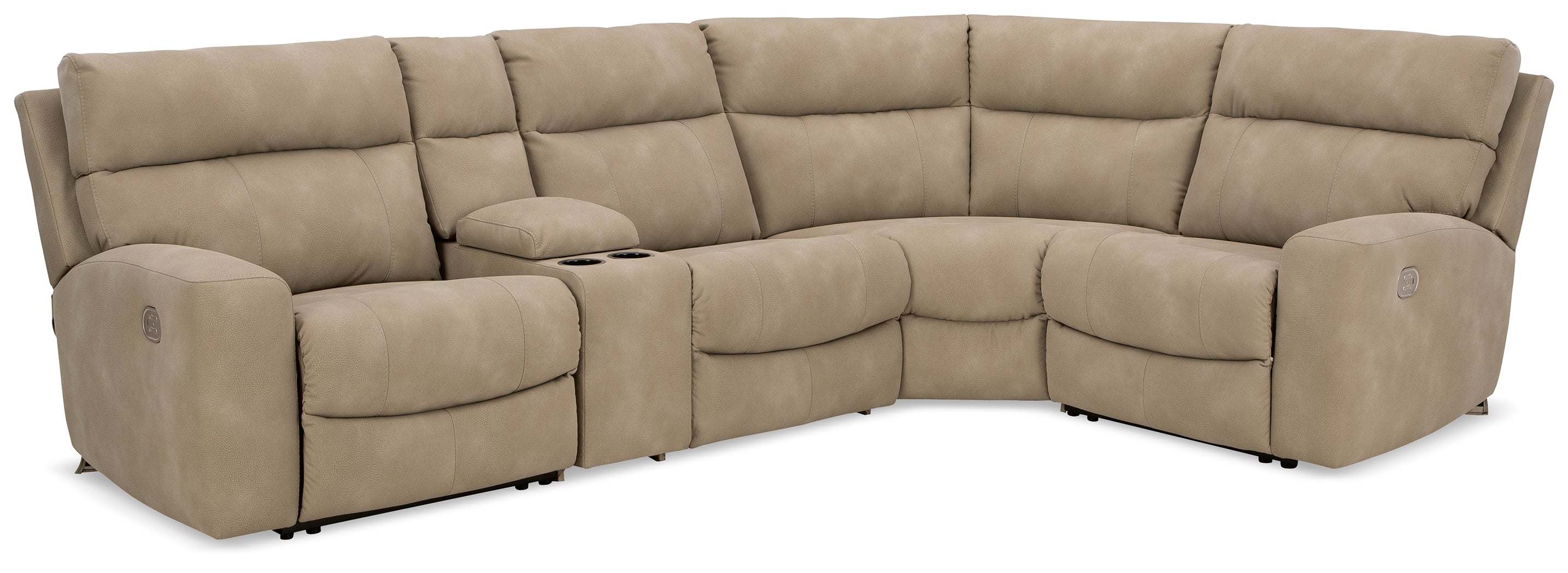 Leasing Furniture - Ashley Furniture - Next-Gen DuraPella Sectional - 5-Piece Power Reclining Sectional / Sand - 61004S5