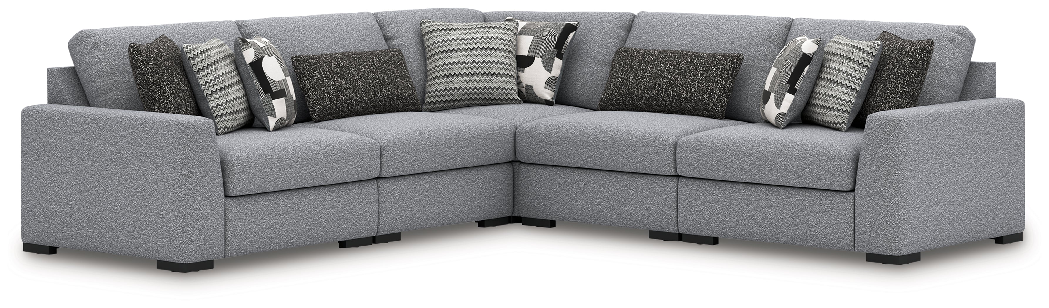 Leasing Furniture - Ashley Furniture - Bealton Sectional - RAF 5-Piece Sectional / Salt and Pepper - 61305S6