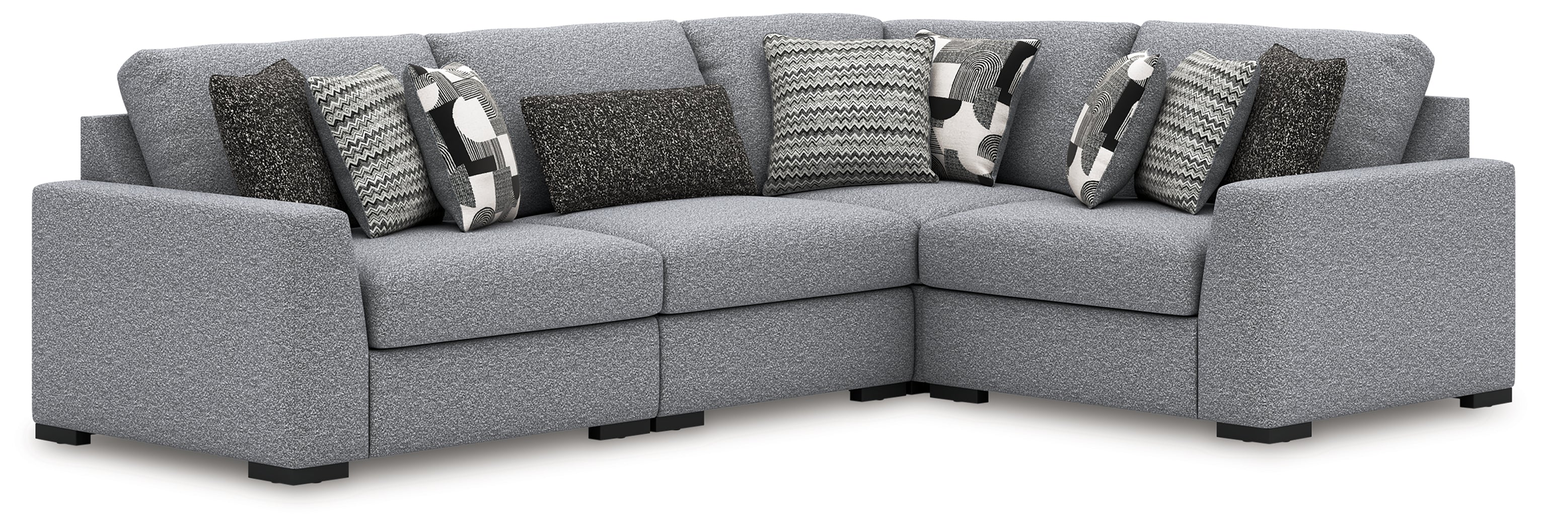 Leasing Furniture - Ashley Furniture - Bealton Sectional - RAF 4-Piece Sectional / Salt and Pepper - 61305S5