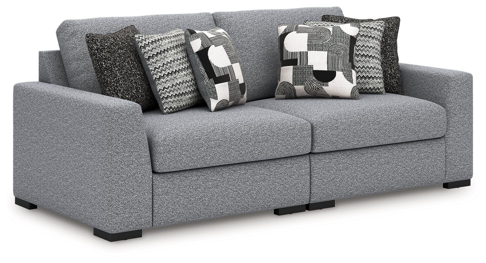 Leasing Furniture - Ashley Furniture - Bealton Sectional - RAF 2-Piece Sectional / Salt and Pepper - 61305S1